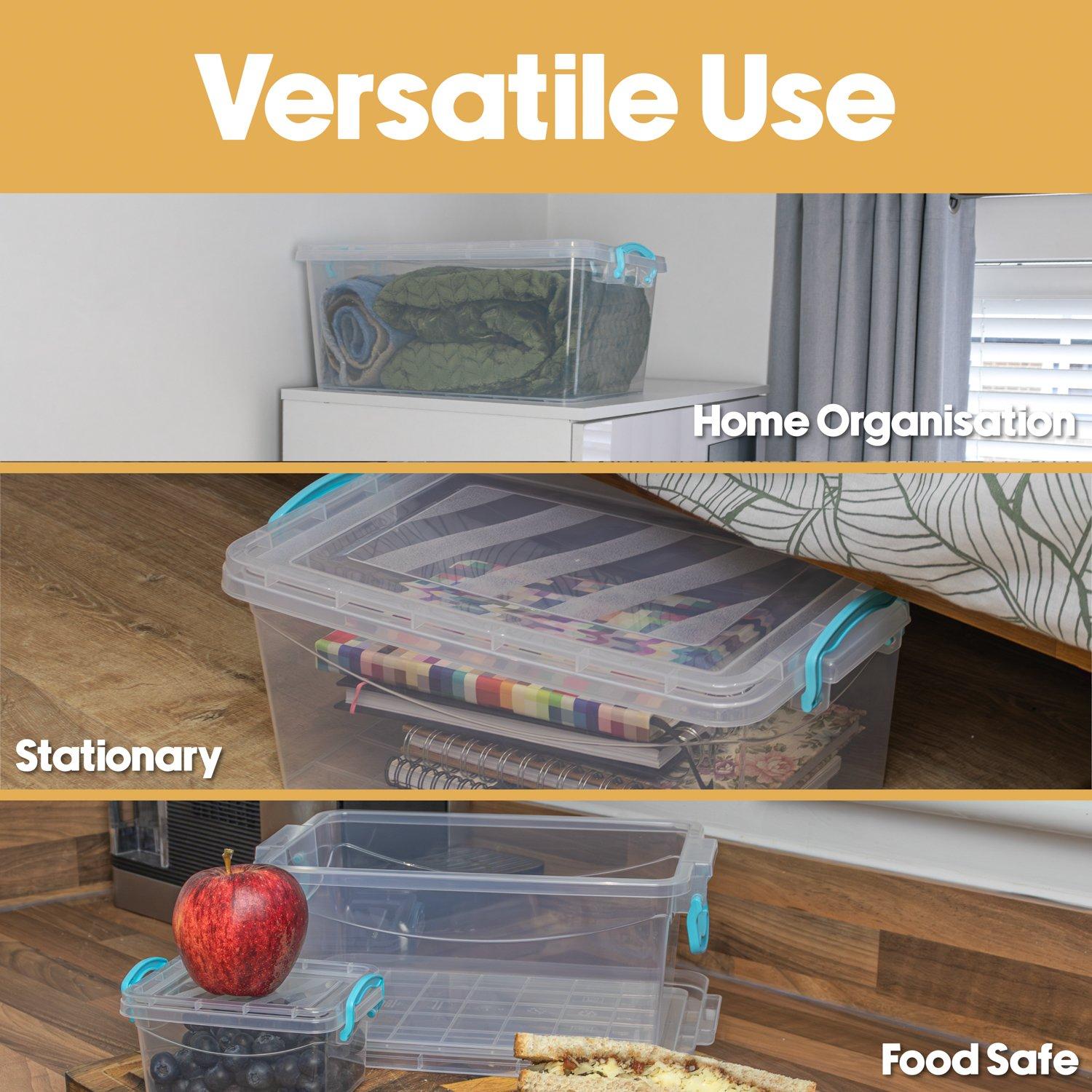 Clear - JVL - Multipurpose Storage Box With Lid-S/3 M - 5