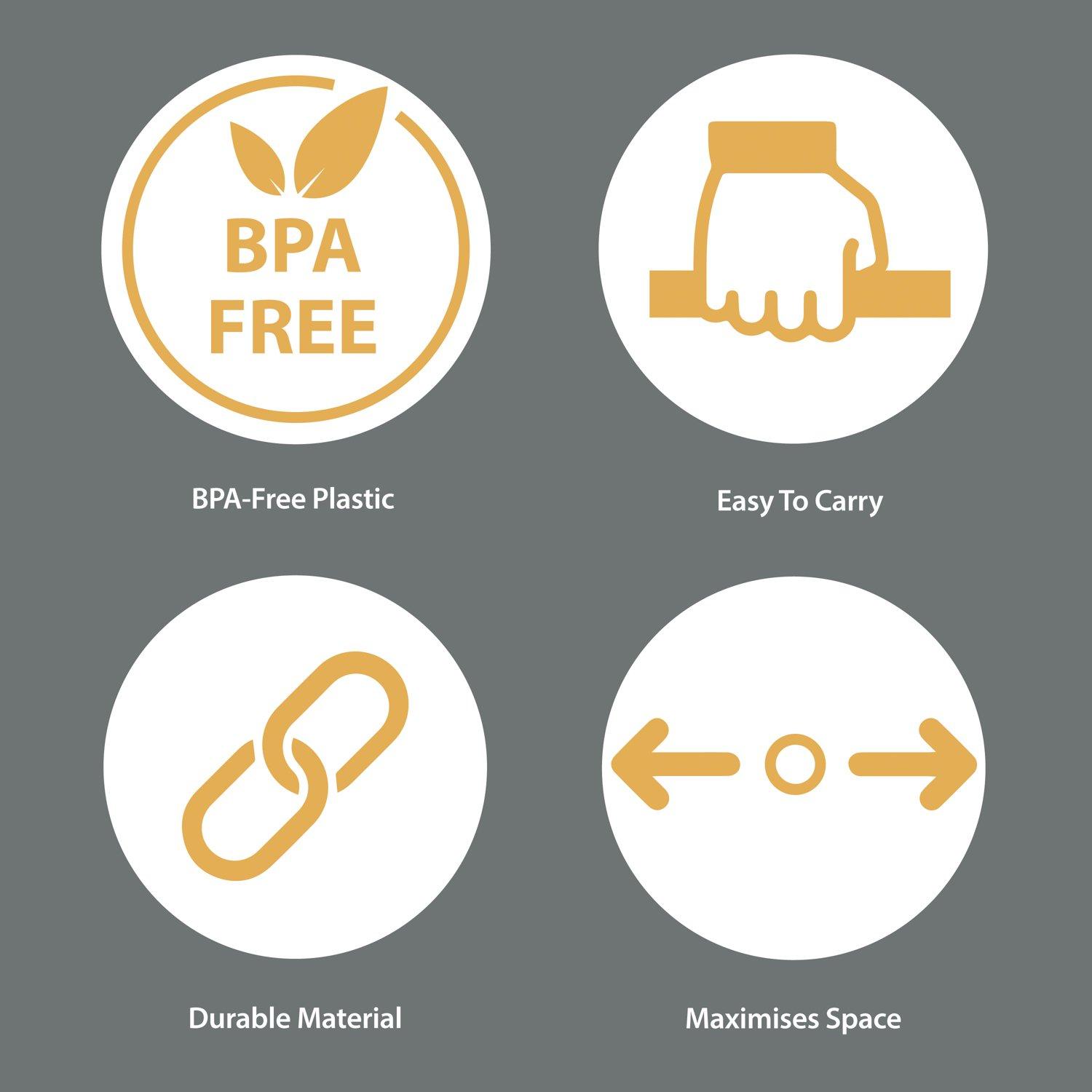 Clear - JVL - Multipurpose Storage Box With Lid-S/3 M - 6