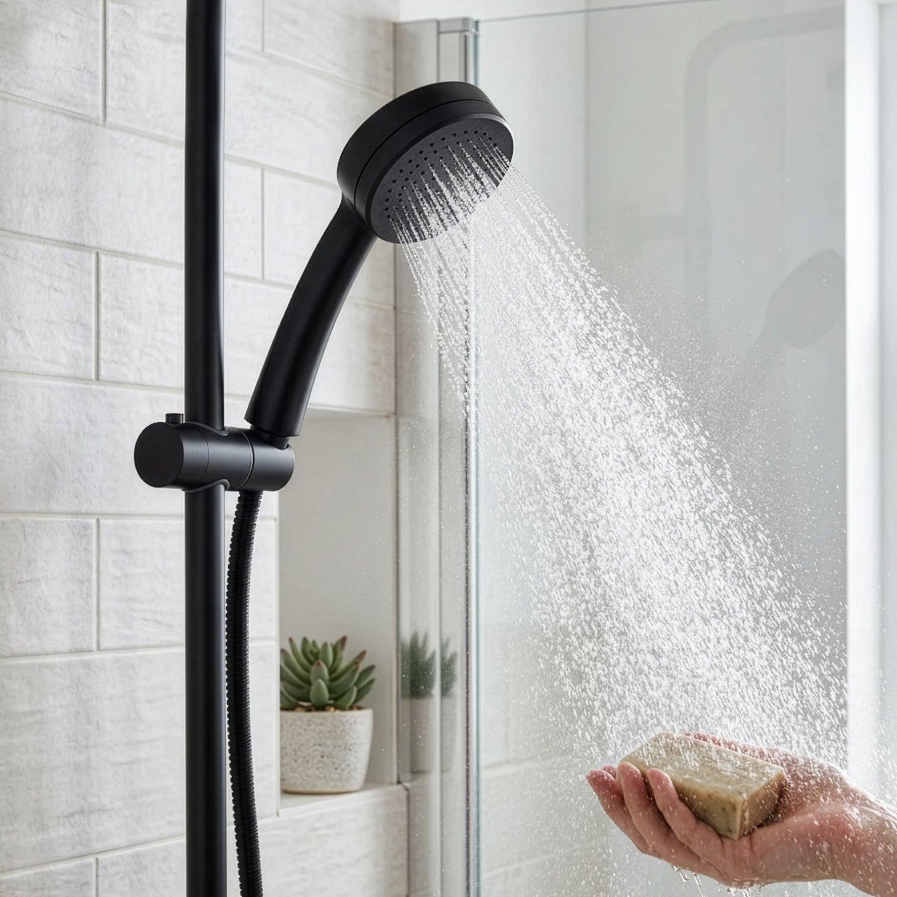 Black - Croydex - Presion Pressure Boost Shower Head - 1