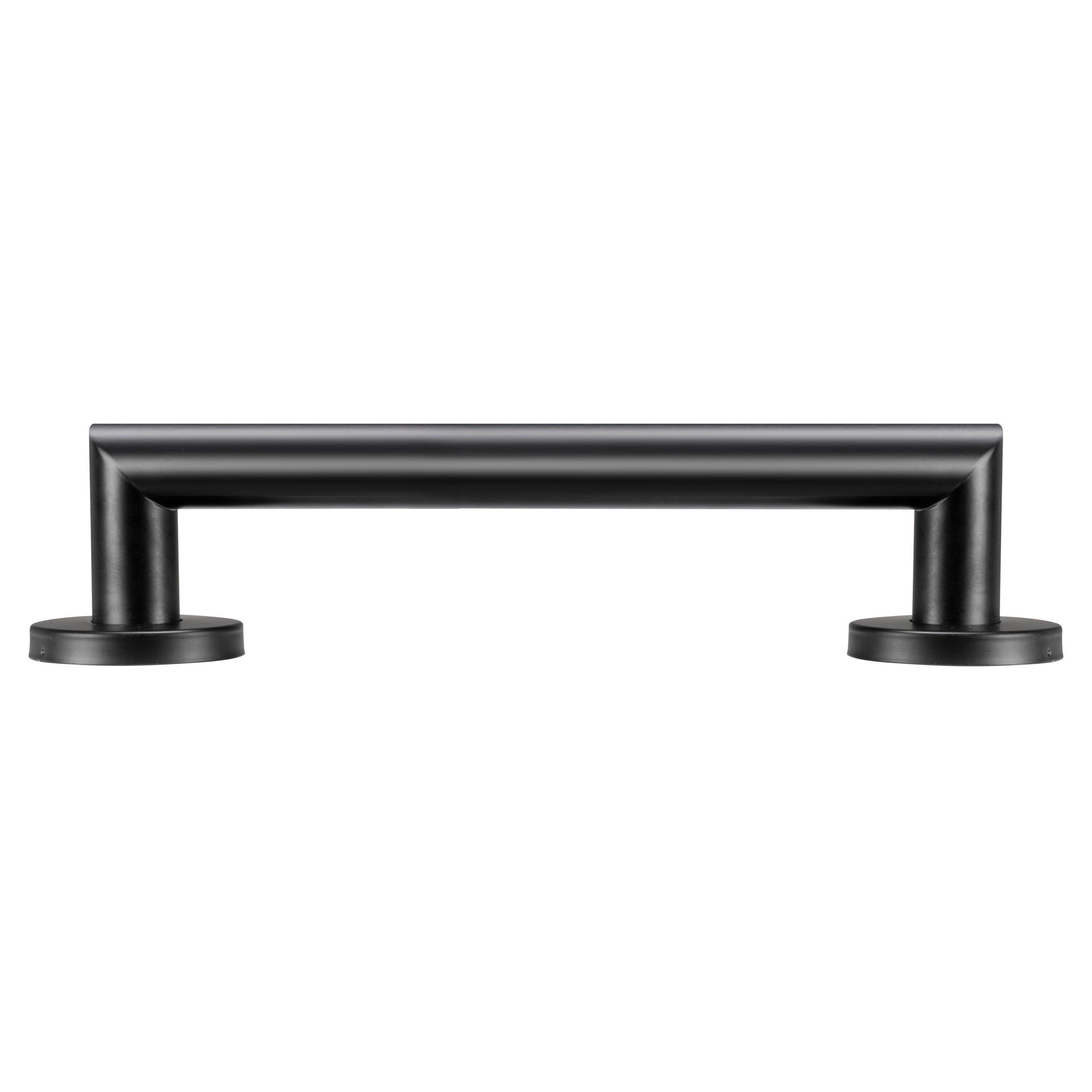 Black - Croydex - 30cm Stainless Steel Modern Grab Bar - 1