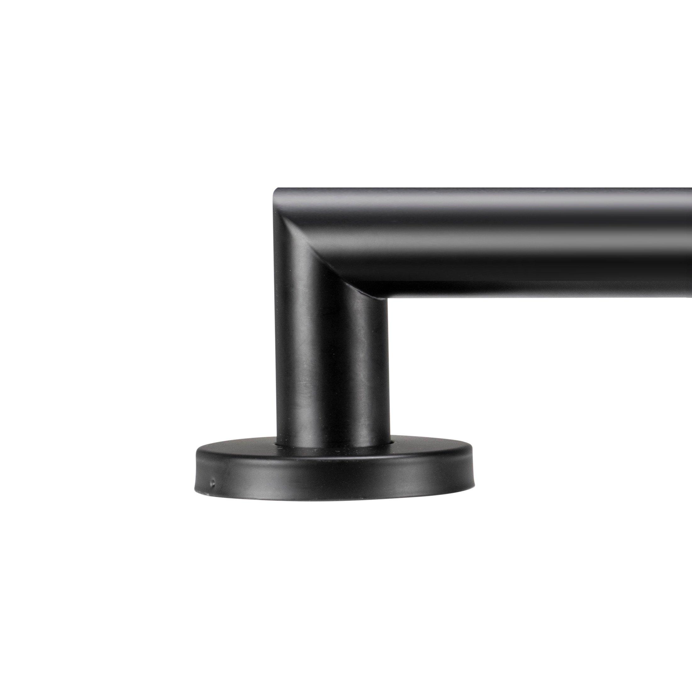 Black - Croydex - 30cm Stainless Steel Modern Grab Bar - 3