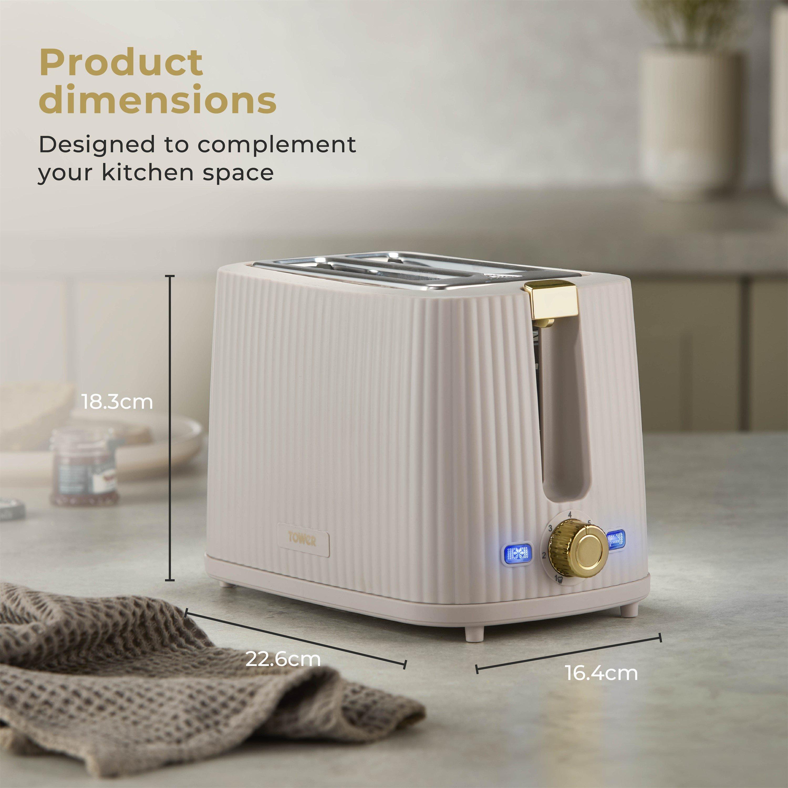 Matte Stone & G - Tower - Tower Velora 2 Slice Toaster 7 Browning Levels - 5