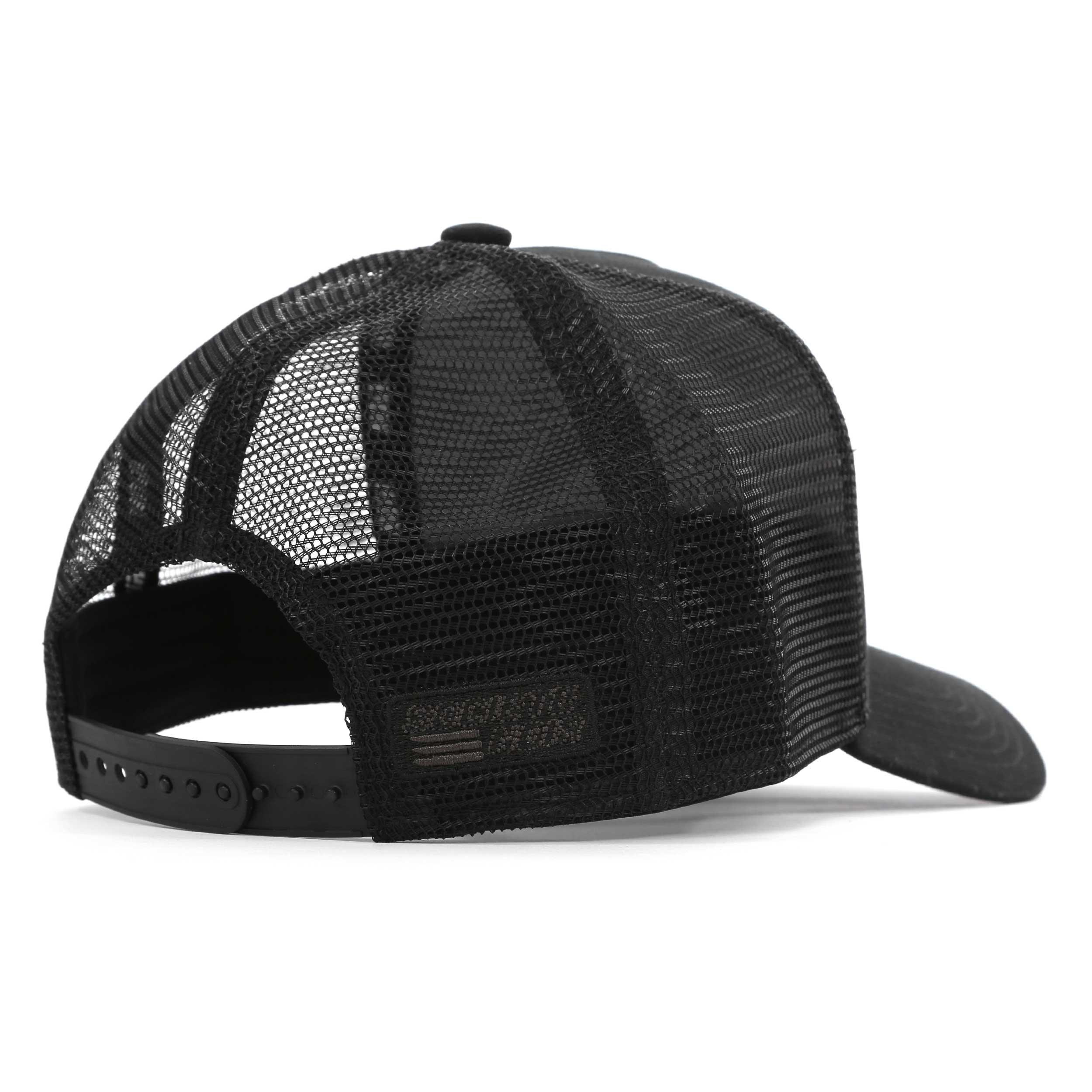 Black - Societe Noir - Men's Box Mesh Trucker Cap - 2