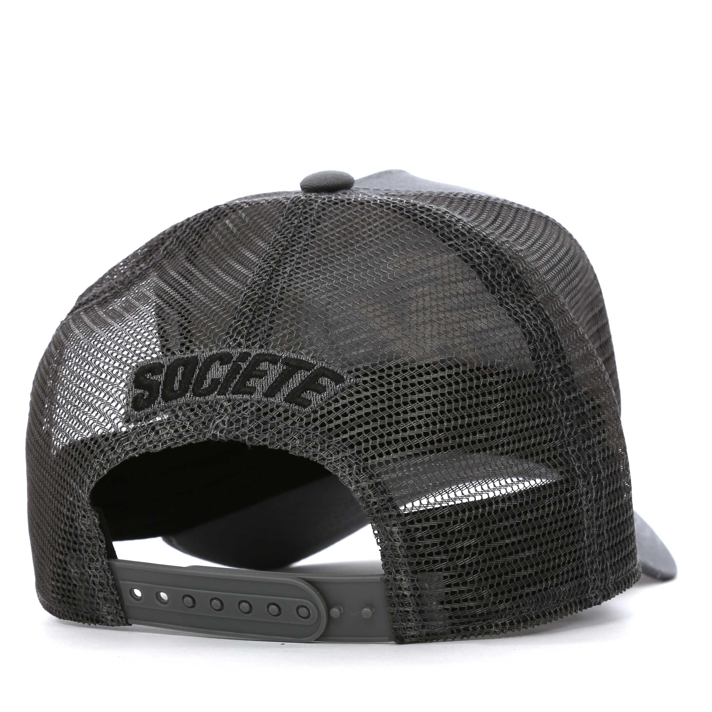 White/Grey - Societe Noir - Men's Mesh Trucker Cap - 2