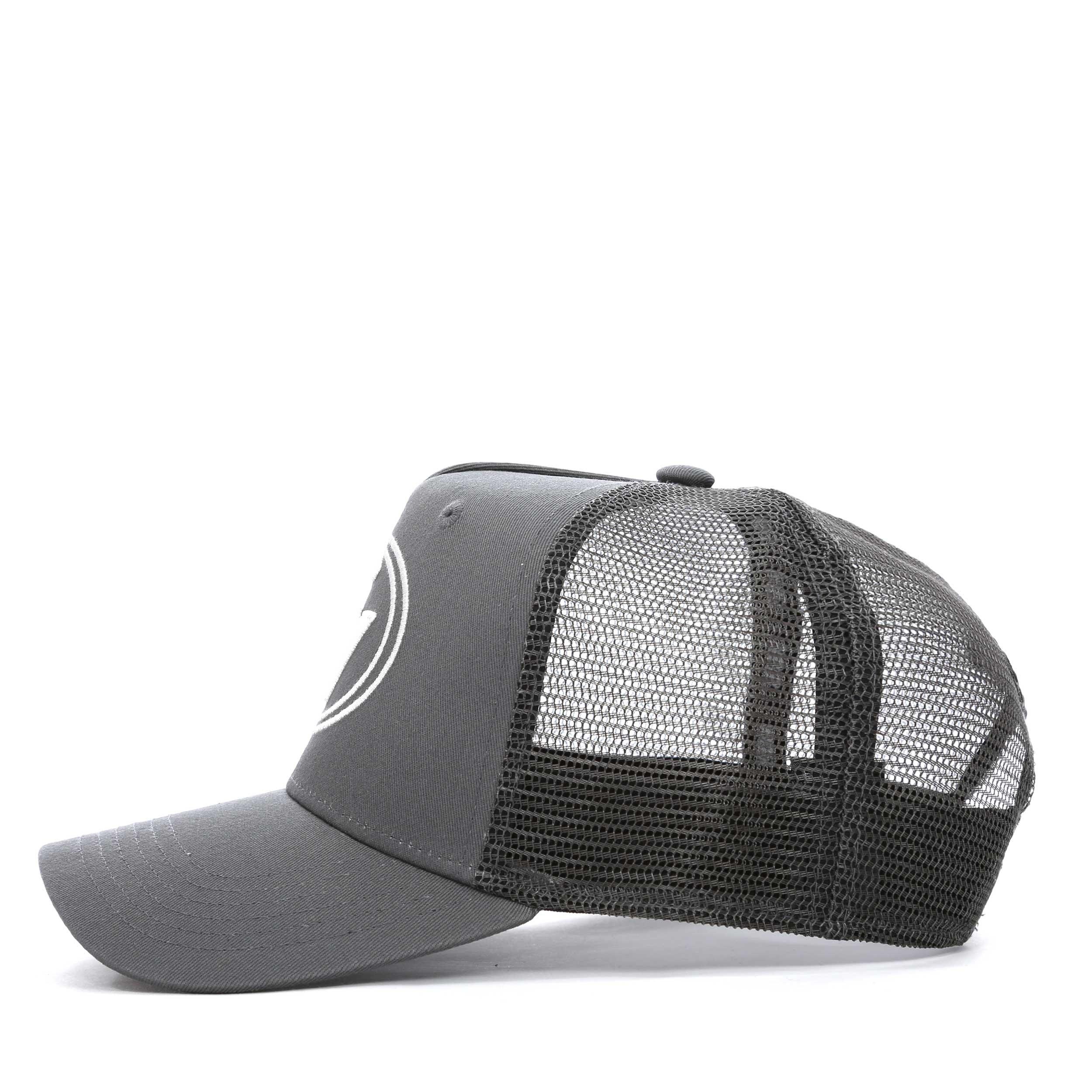 White/Grey - Societe Noir - Men's Mesh Trucker Cap - 3