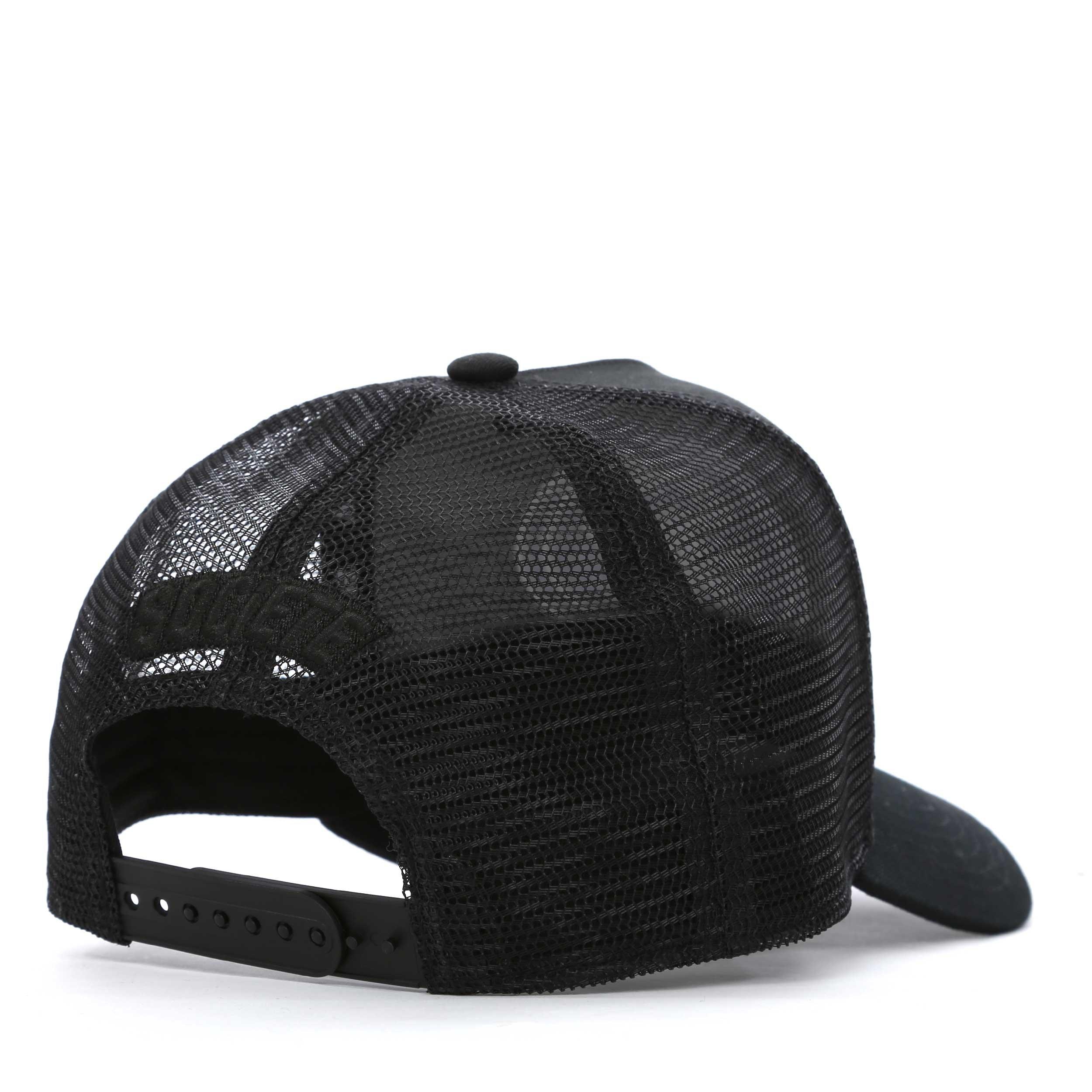 White/Black - Societe Noir - Men's Mesh Trucker Cap - 2
