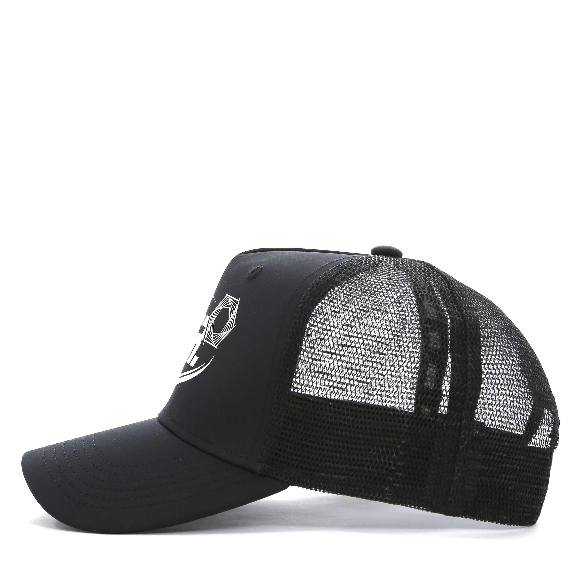 White/Black - Societe Noir - Men's Sport Swoosh Trucker Cap - 3