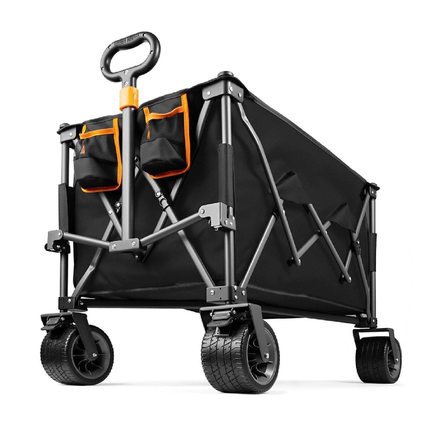 Black - VonHaus - 200L Folding Garden Trolley - 1
