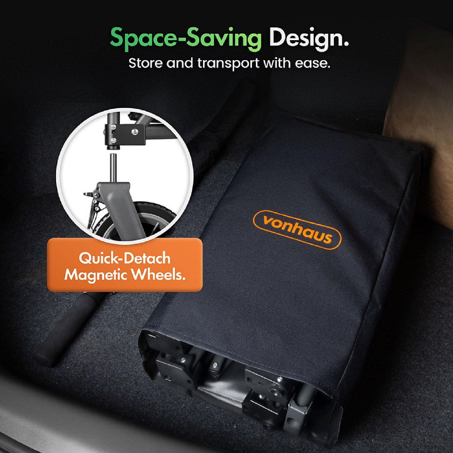 Black - VonHaus - 200L Folding Garden Trolley - 4