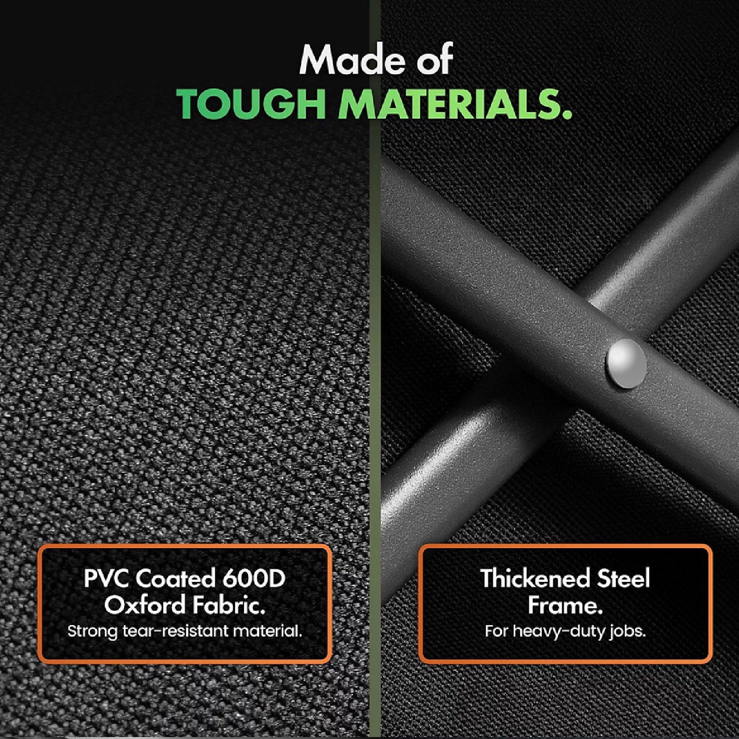 Black - VonHaus - 200L Folding Garden Trolley - 5