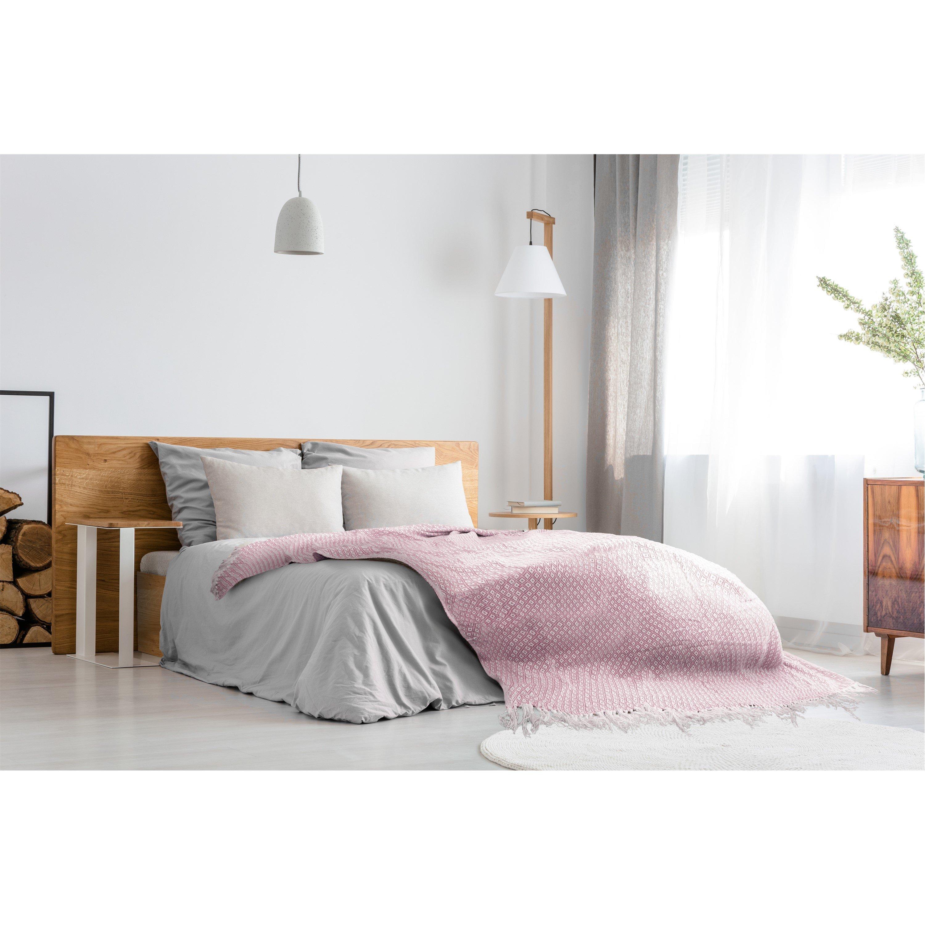 Blush Pink - Emma Barclay - Throw Blanket Cotton Geometric Casablanca - 8