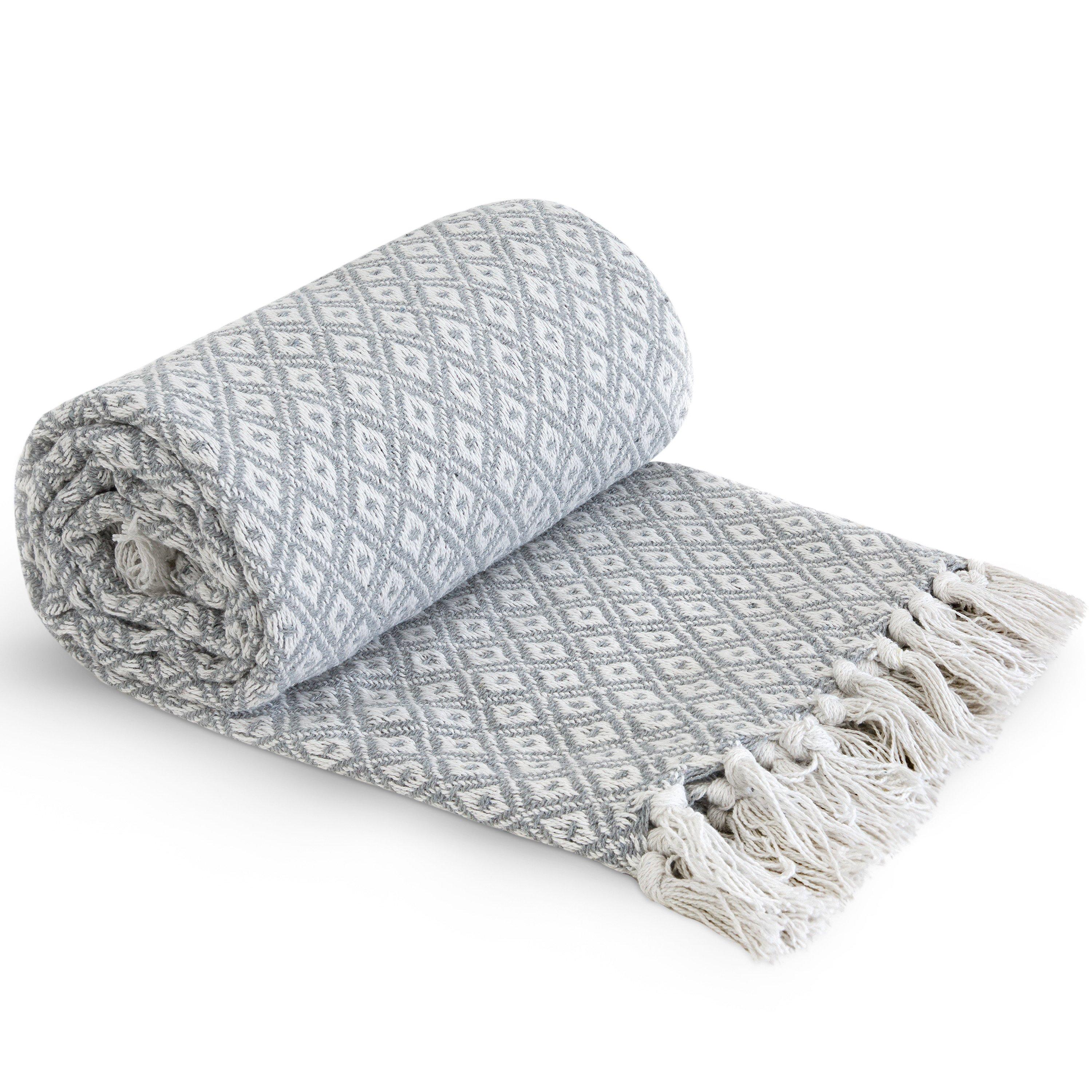 Throw Blanket Cotton Geometric Casablanca