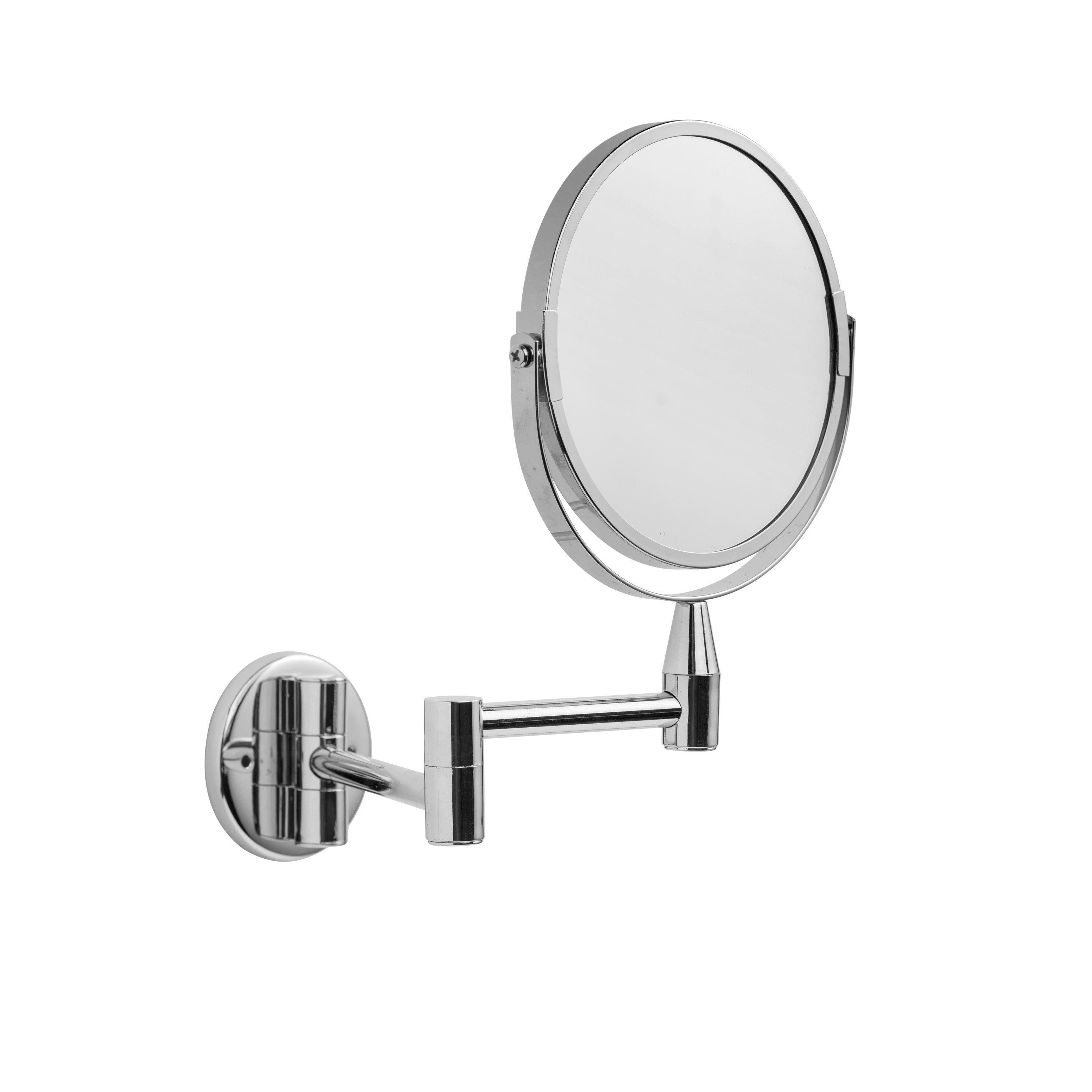 Chrome - Croydex - Wall Mounted Magnifying Makeup Mirror - 2