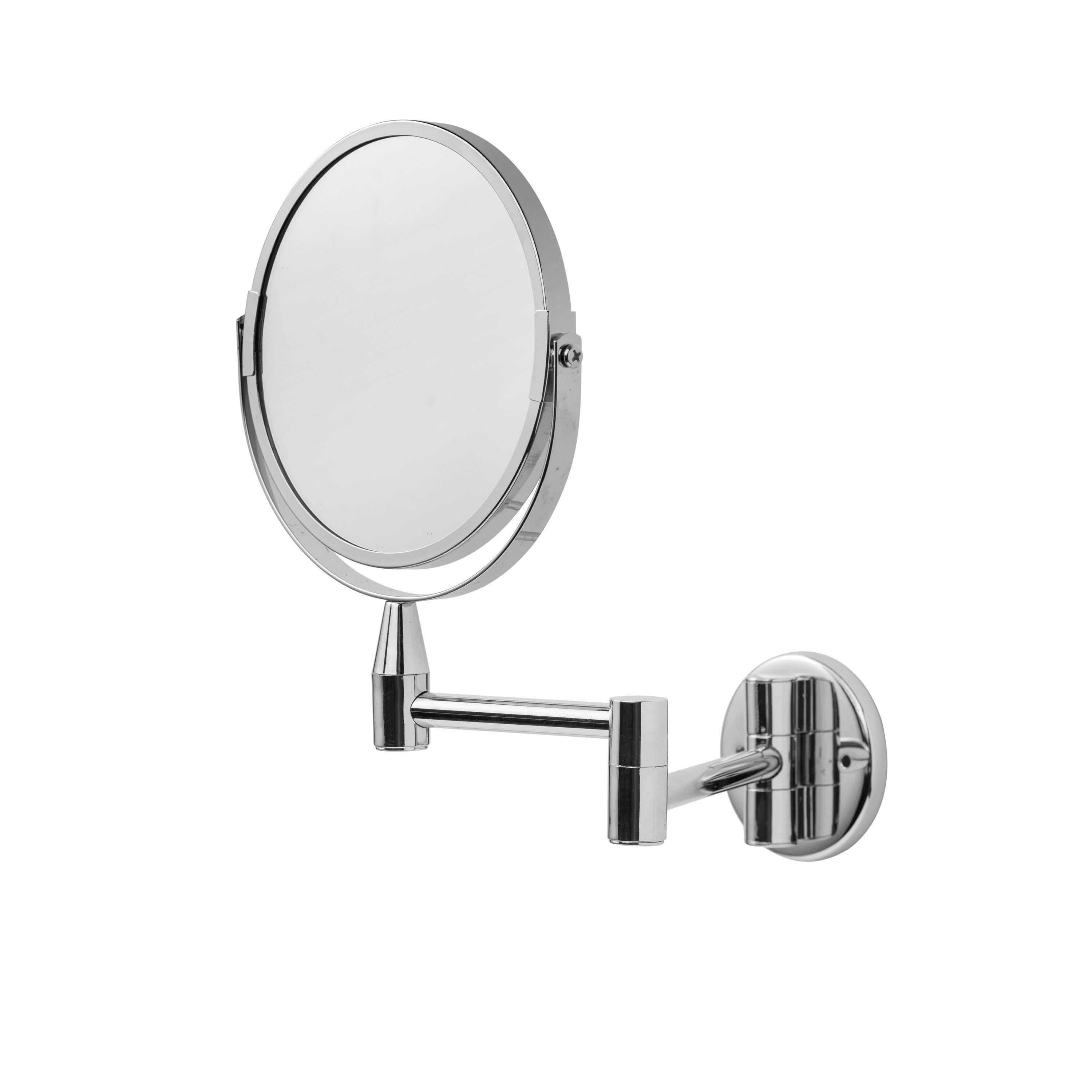 Chrome - Croydex - Wall Mounted Magnifying Makeup Mirror - 3