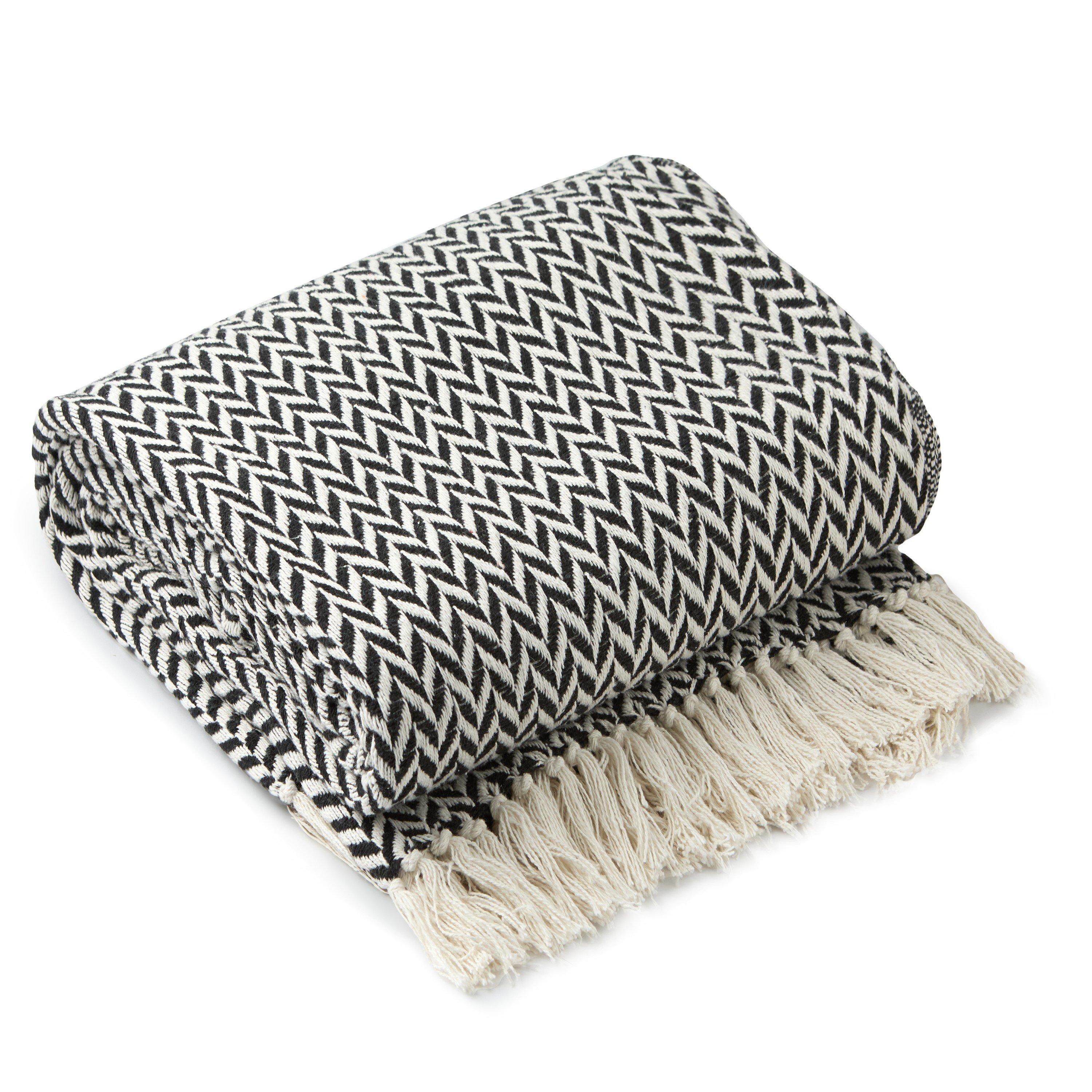 Emma Barclay Throw Blanket Cotton Scandi Woven Cherokee