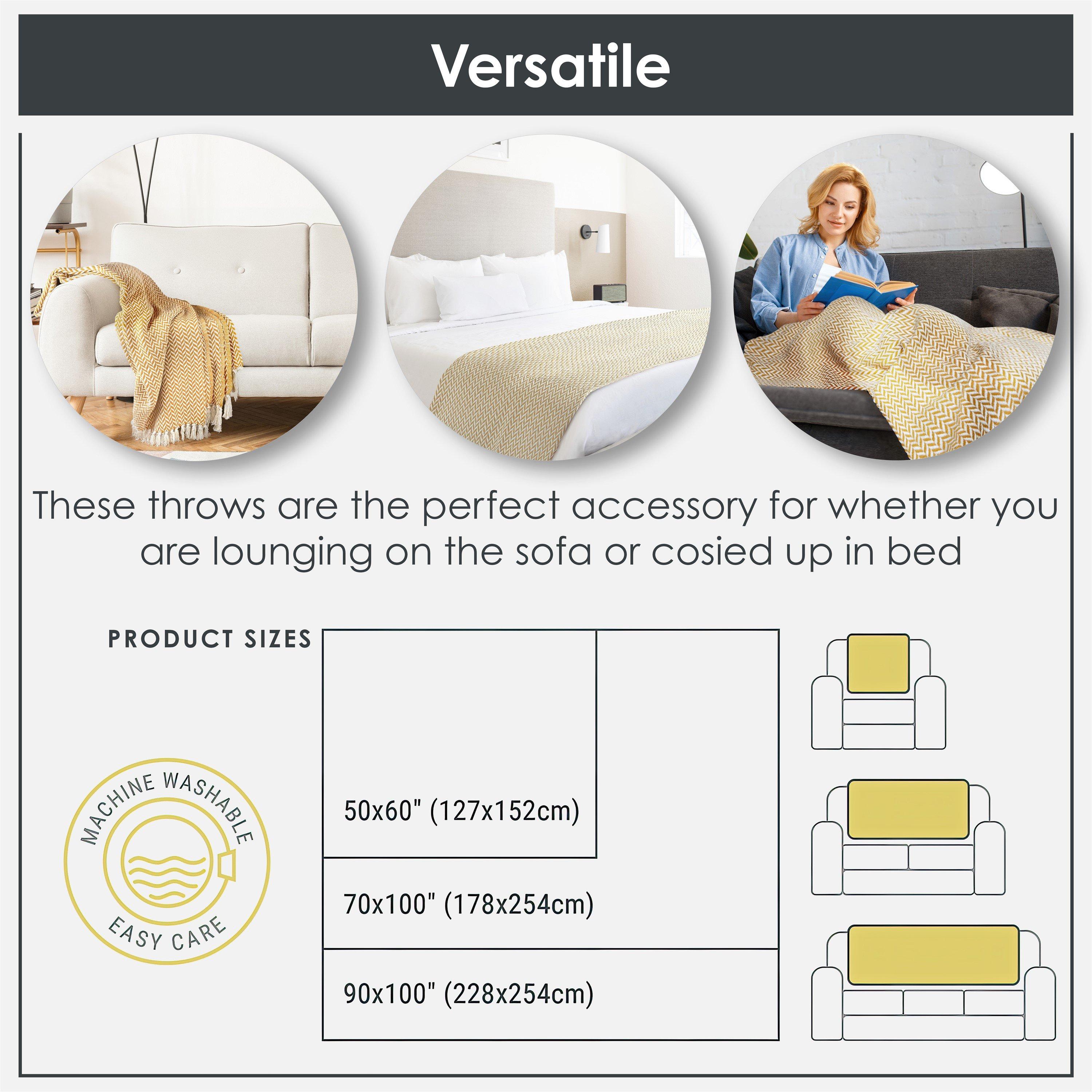 Ochre - Emma Barclay - Throw Blanket Cotton Scandi Woven Cherokee - 2