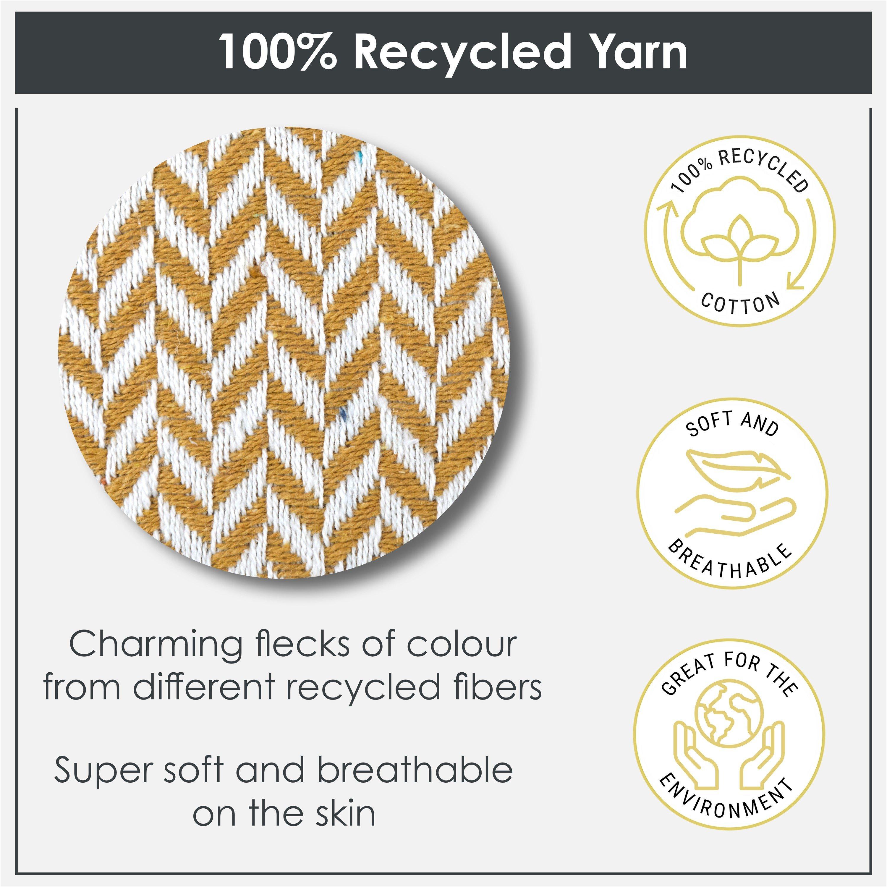 Ochre - Emma Barclay - Throw Blanket Cotton Scandi Woven Cherokee - 4