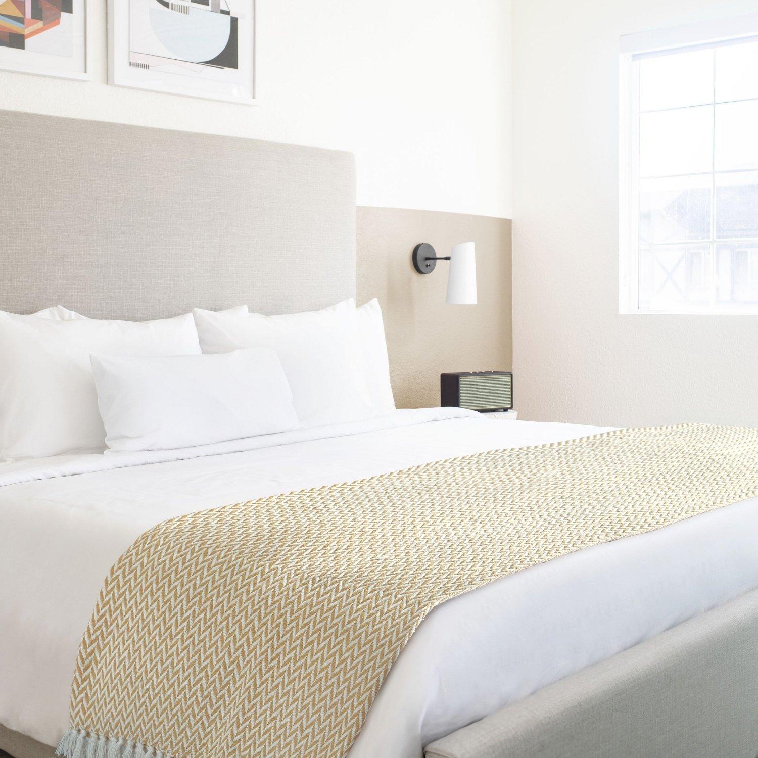 Ochre - Emma Barclay - Throw Blanket Cotton Scandi Woven Cherokee - 5