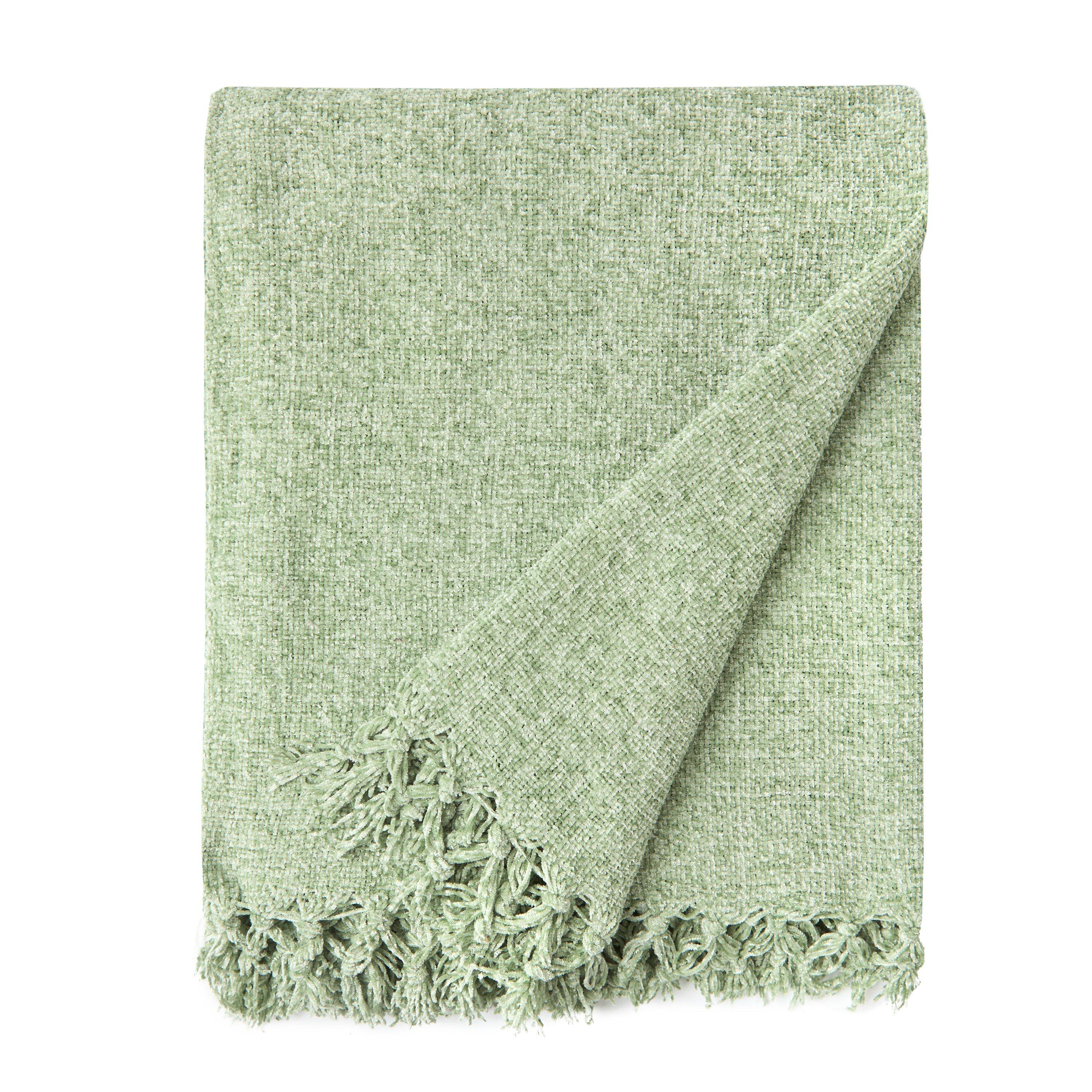Meadow Green - Emma Barclay - Throw Blanket Soft Chenille Darcy - 1