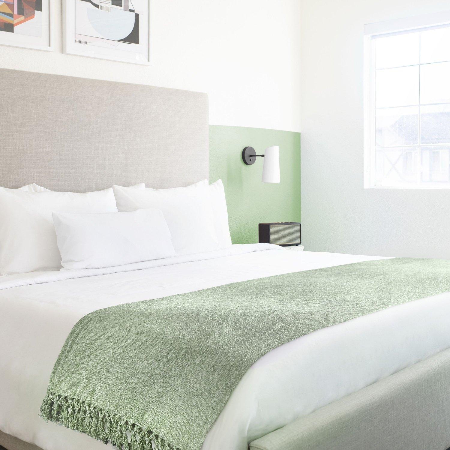 Meadow Green - Emma Barclay - Throw Blanket Soft Chenille Darcy - 4