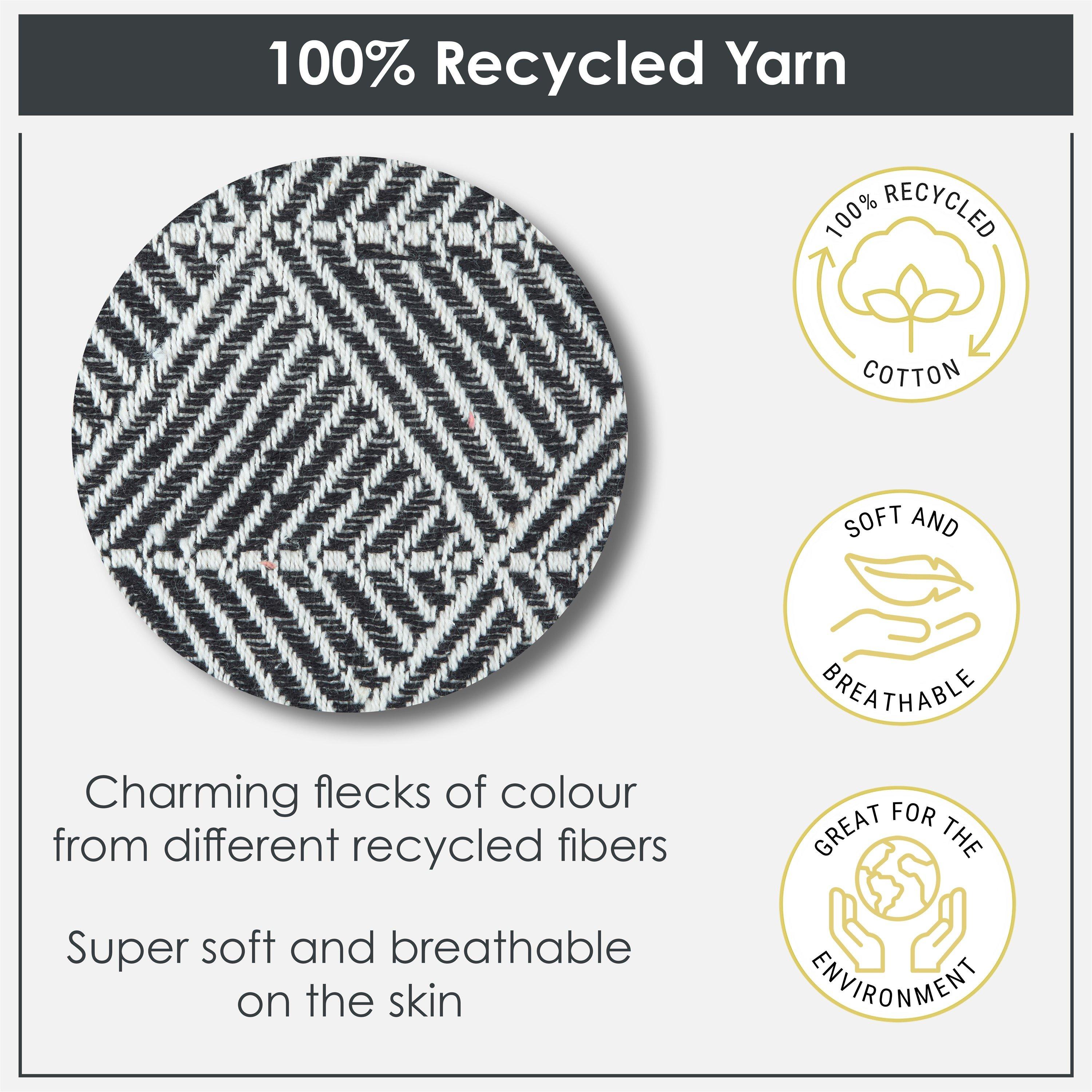 Black - Emma Barclay - Throw Blanket Cotton Scandi Zahra - 4