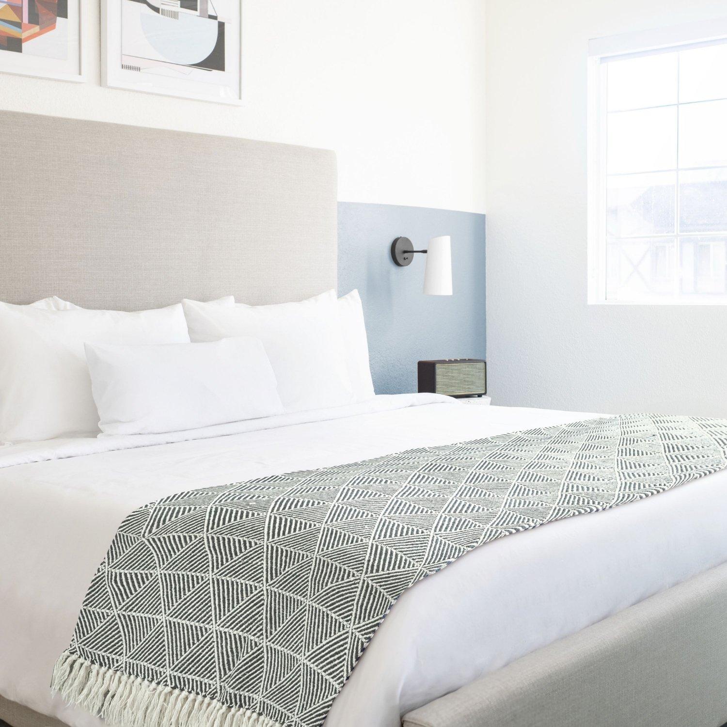 Black - Emma Barclay - Throw Blanket Cotton Scandi Zahra - 7