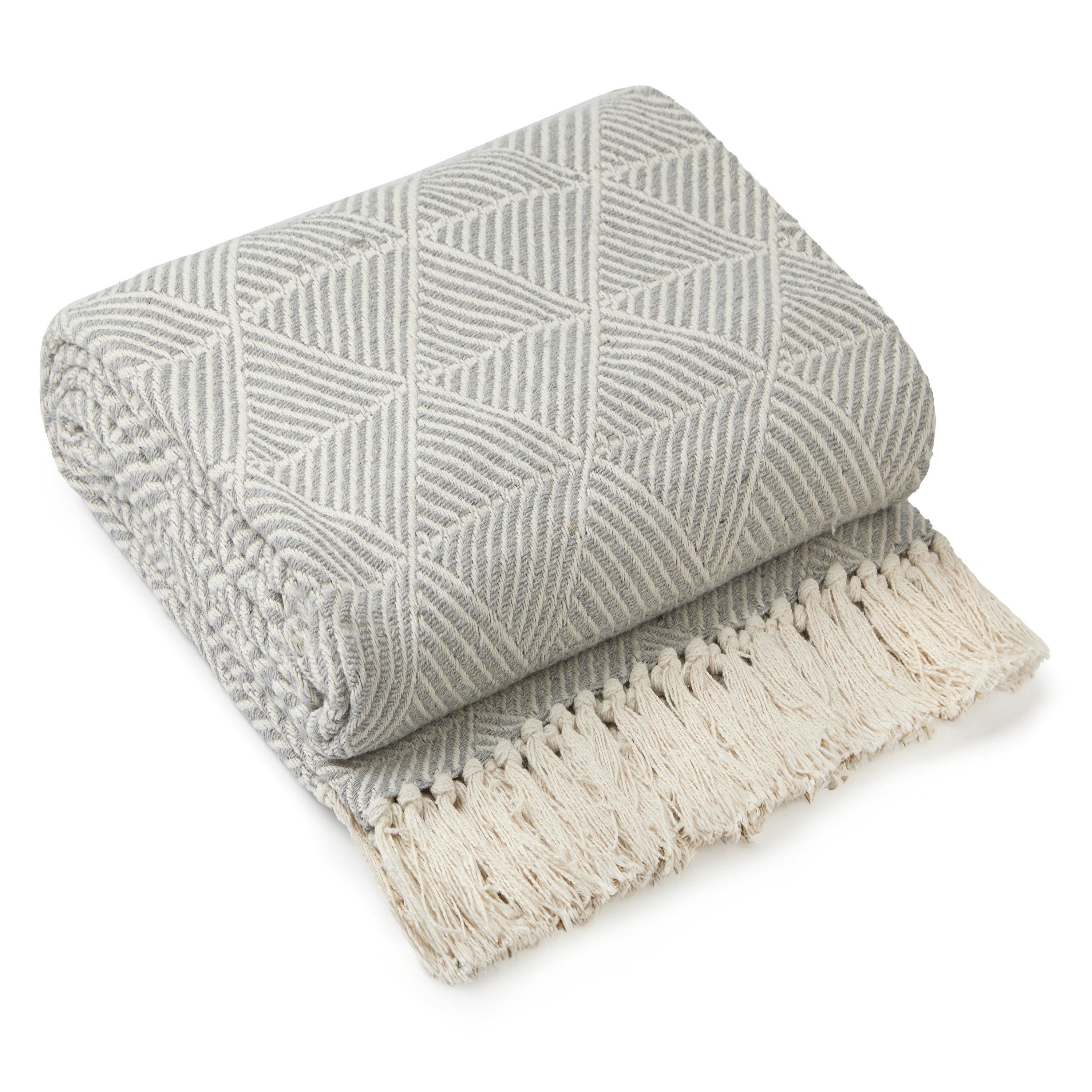 Throw Blanket Cotton Scandi Zahra