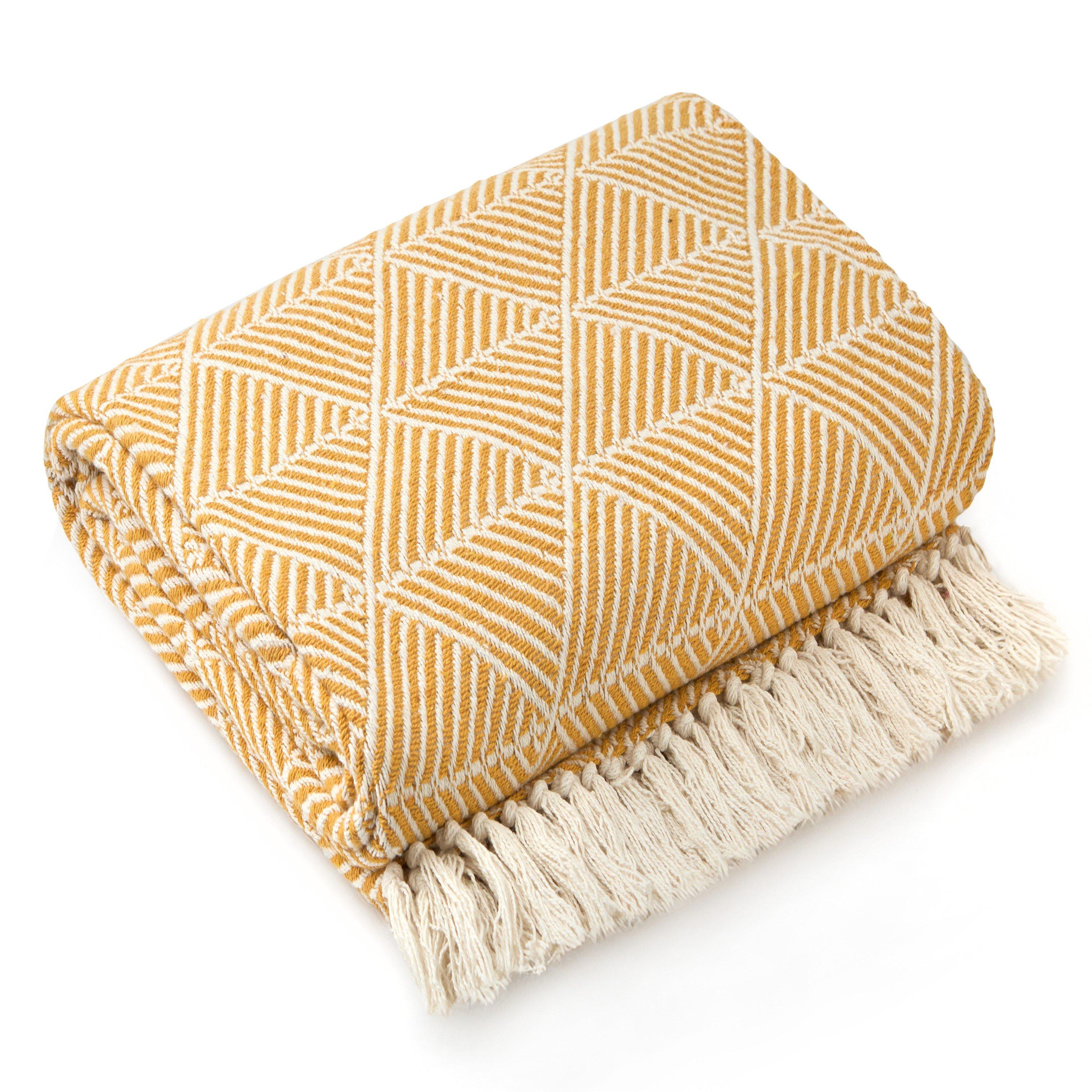 Throw Blanket Cotton Scandi Zahra