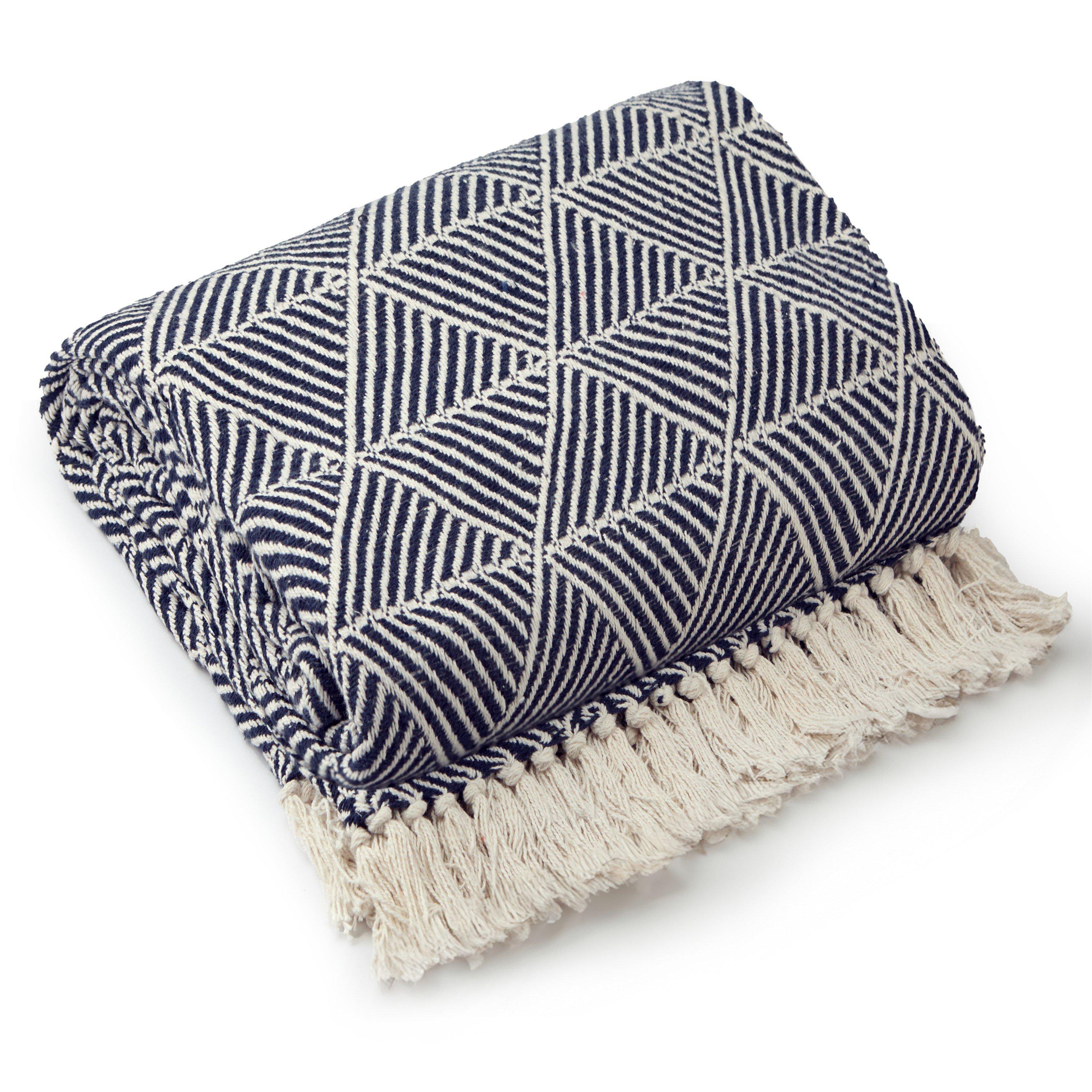 Throw Blanket Cotton Scandi Zahra