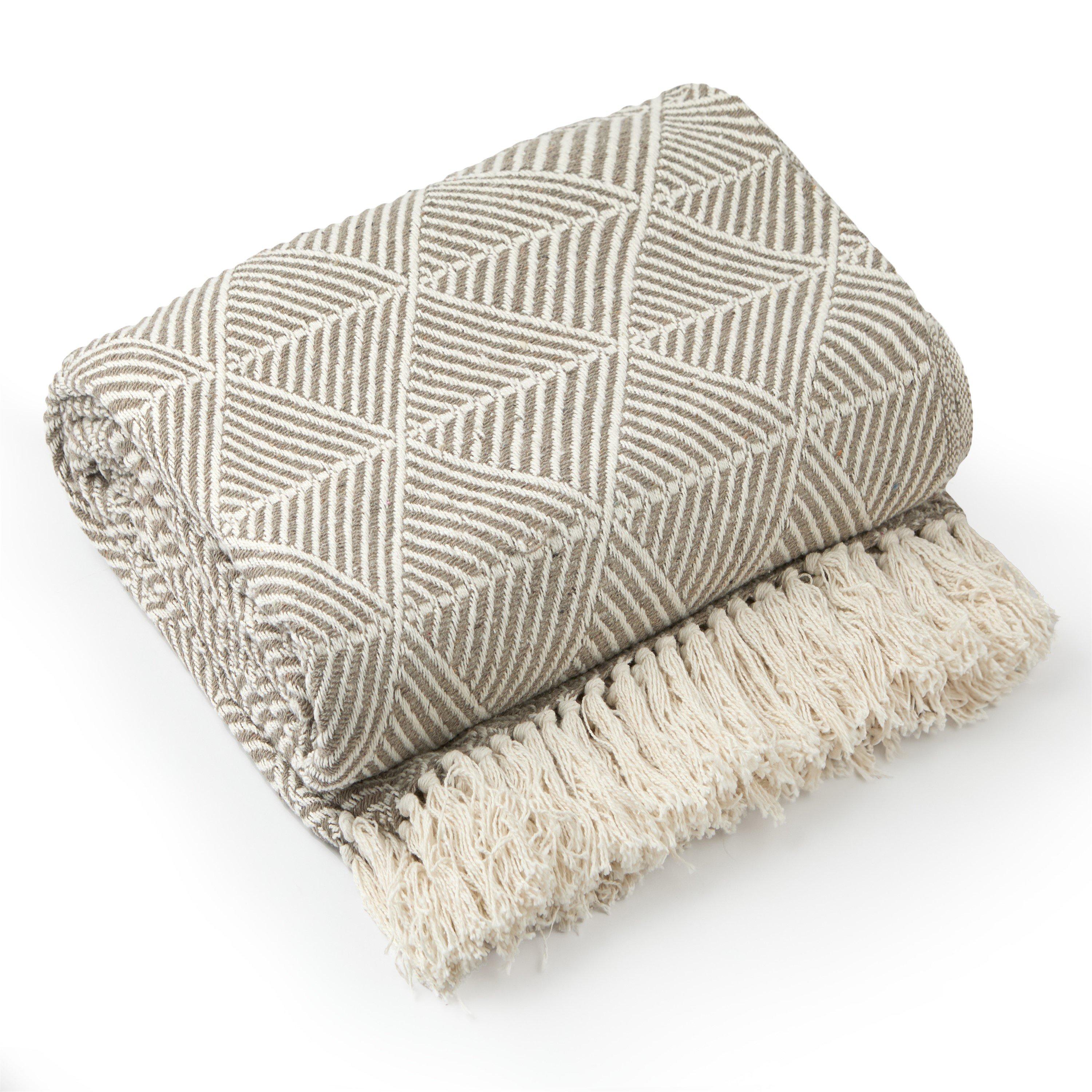Throw Blanket Cotton Scandi Zahra