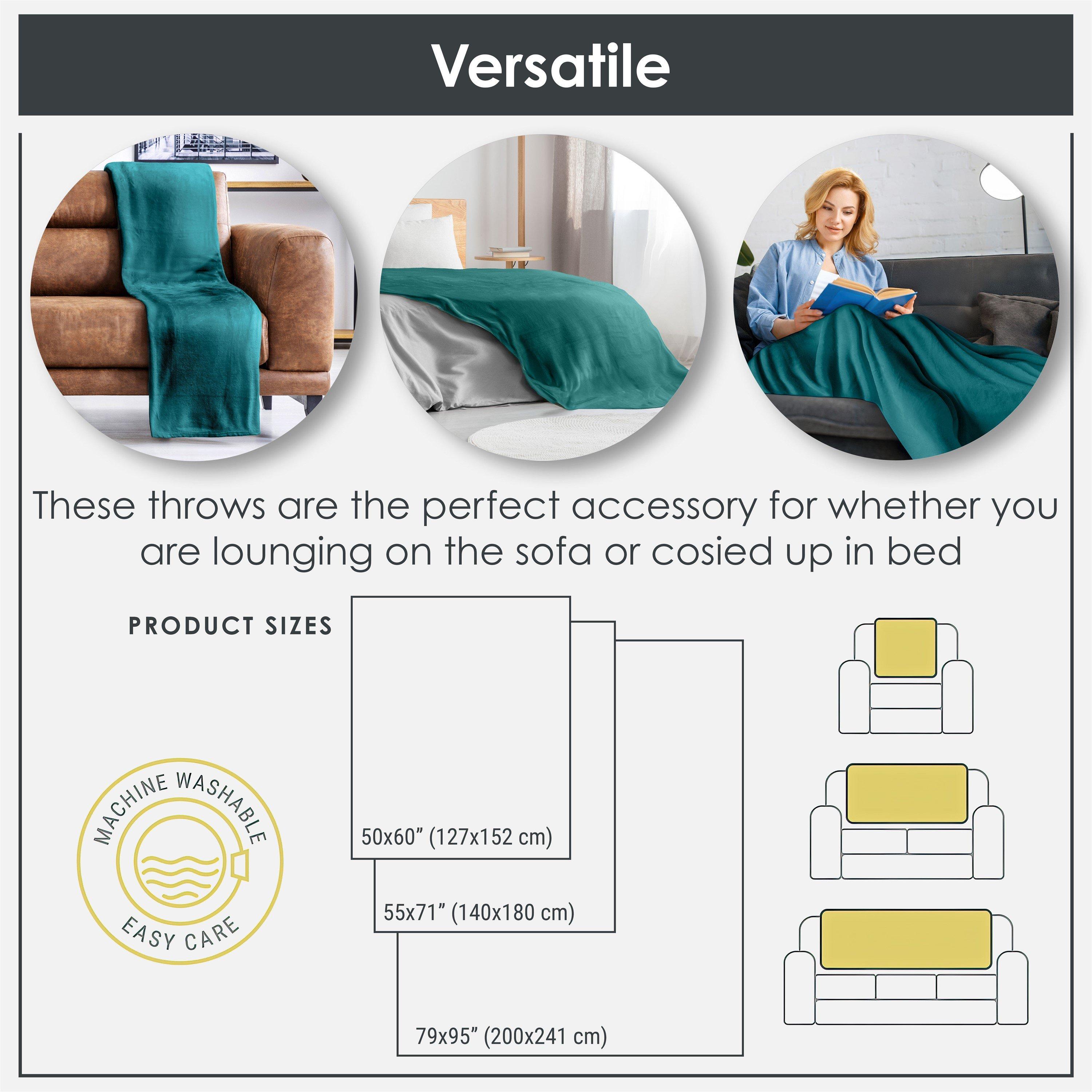 Emerald Green - Emma Barclay - Snug Throw Blanket Flannel Fleece Super Soft - 2