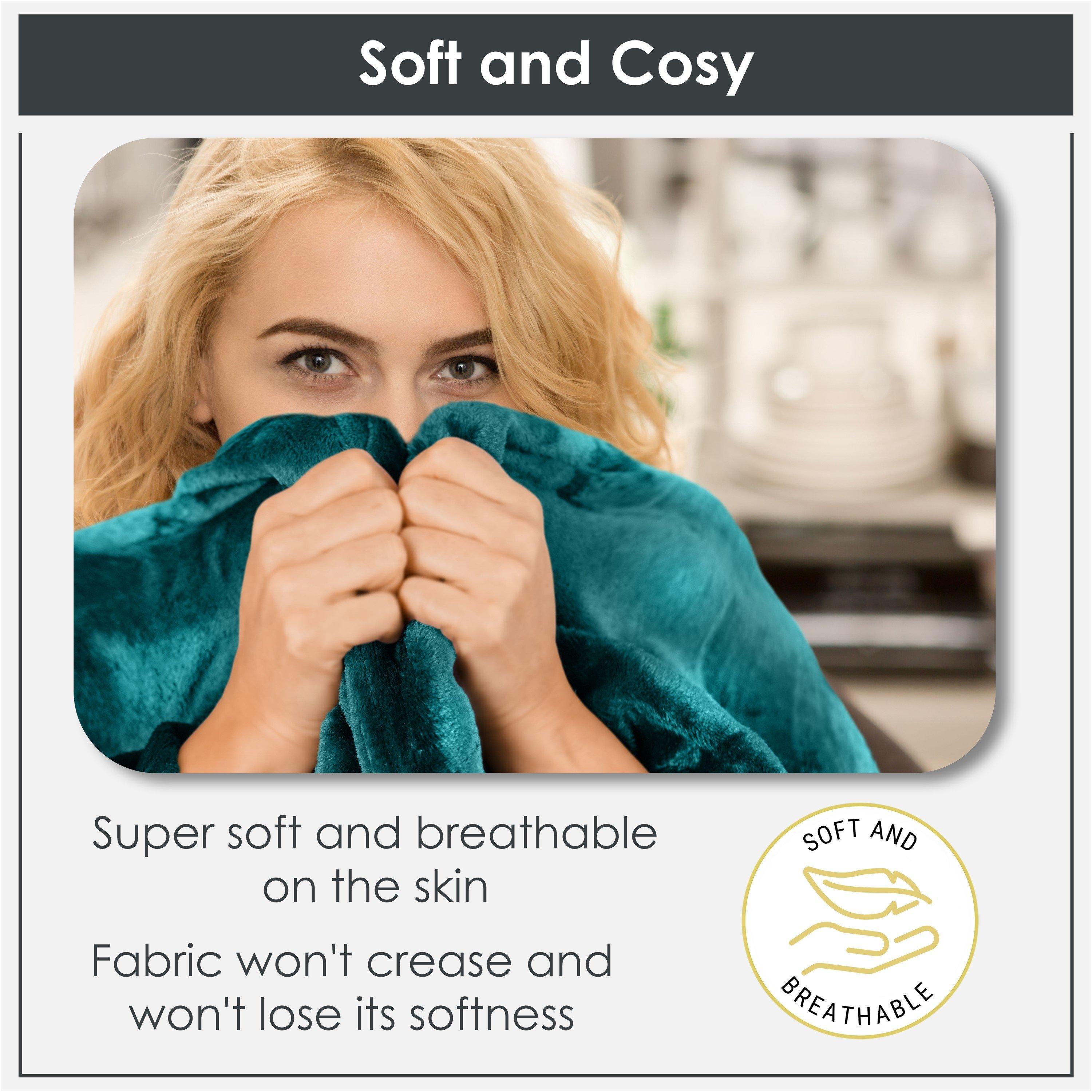 Emerald Green - Emma Barclay - Snug Throw Blanket Flannel Fleece Super Soft - 4