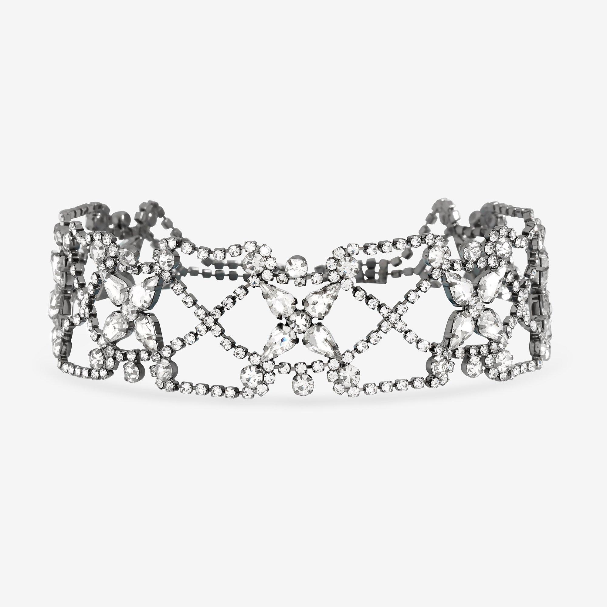 Black - Mood - Hematite Crystal Lattice Choker - 1