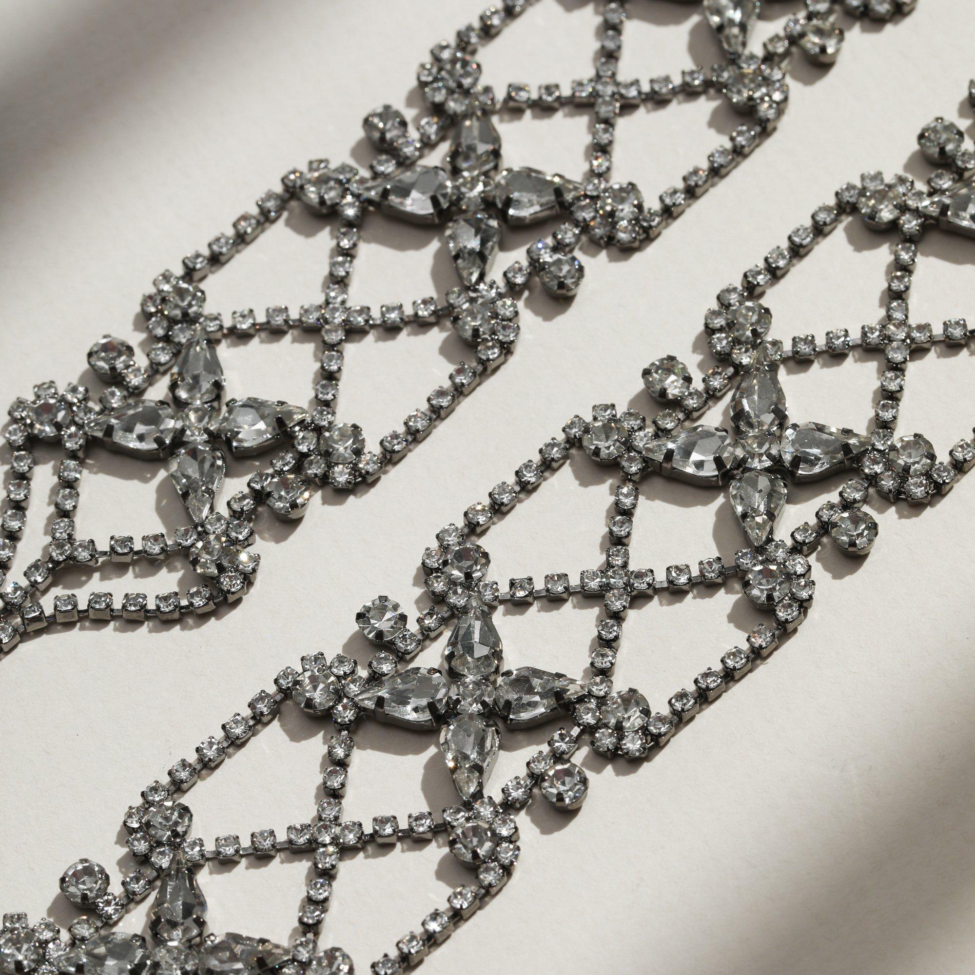 Black - Mood - Hematite Crystal Lattice Choker - 3