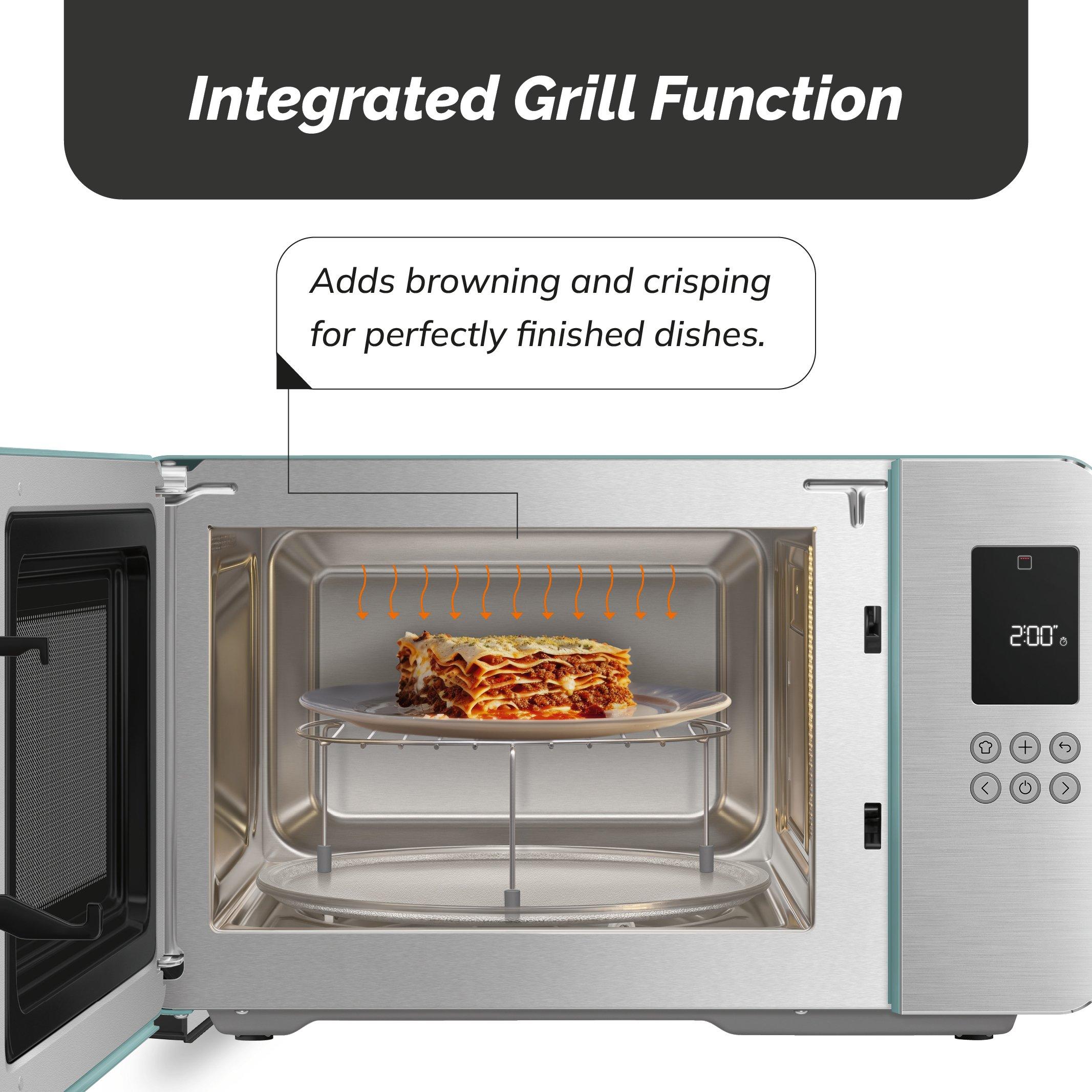 Emerald Green - Smeg - Smeg Microwave with Grill 29L 18 Pre-sets - 6