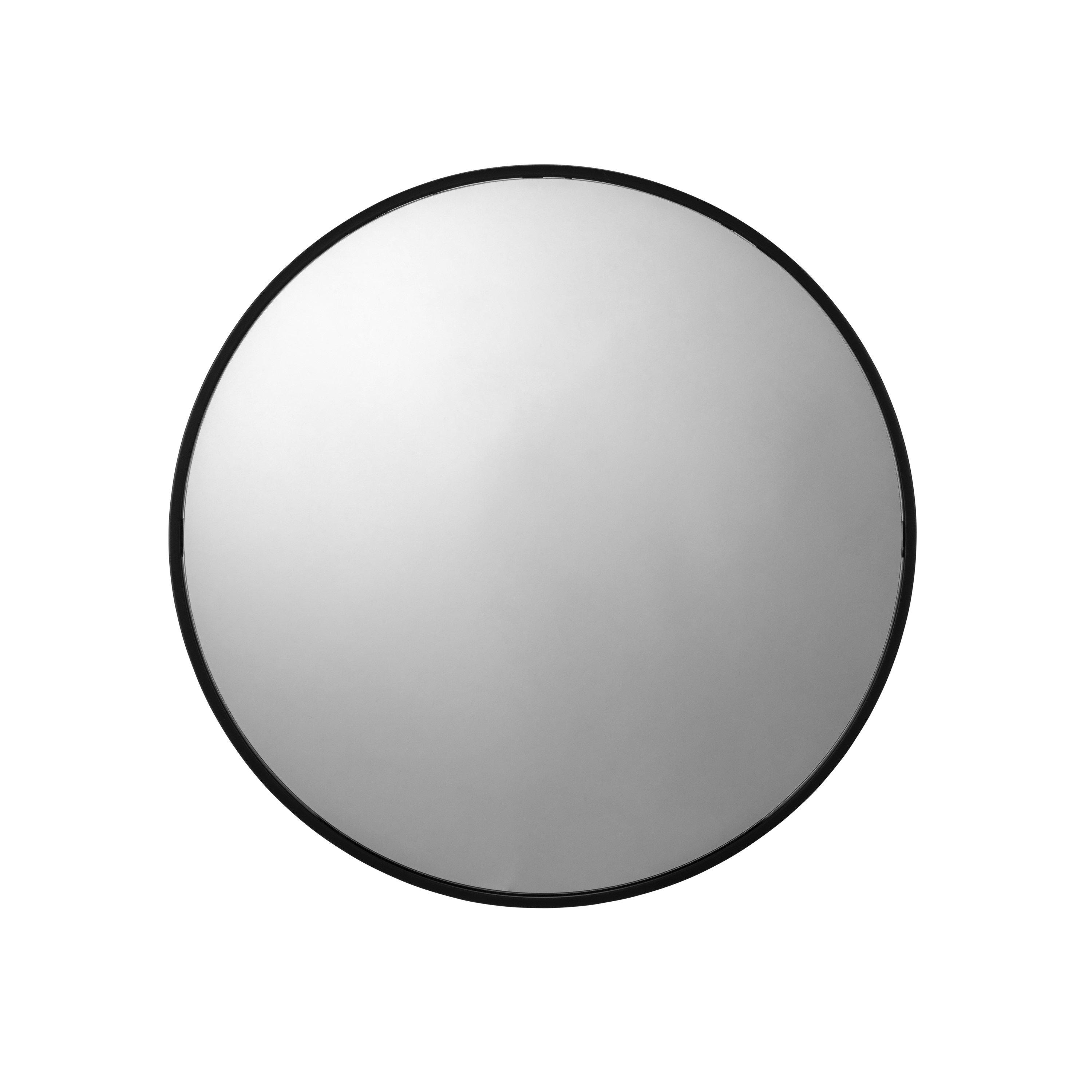 Black - Croydex - 50 x 50cm Round Bathroom Mirror with Hidden Shelves - 3