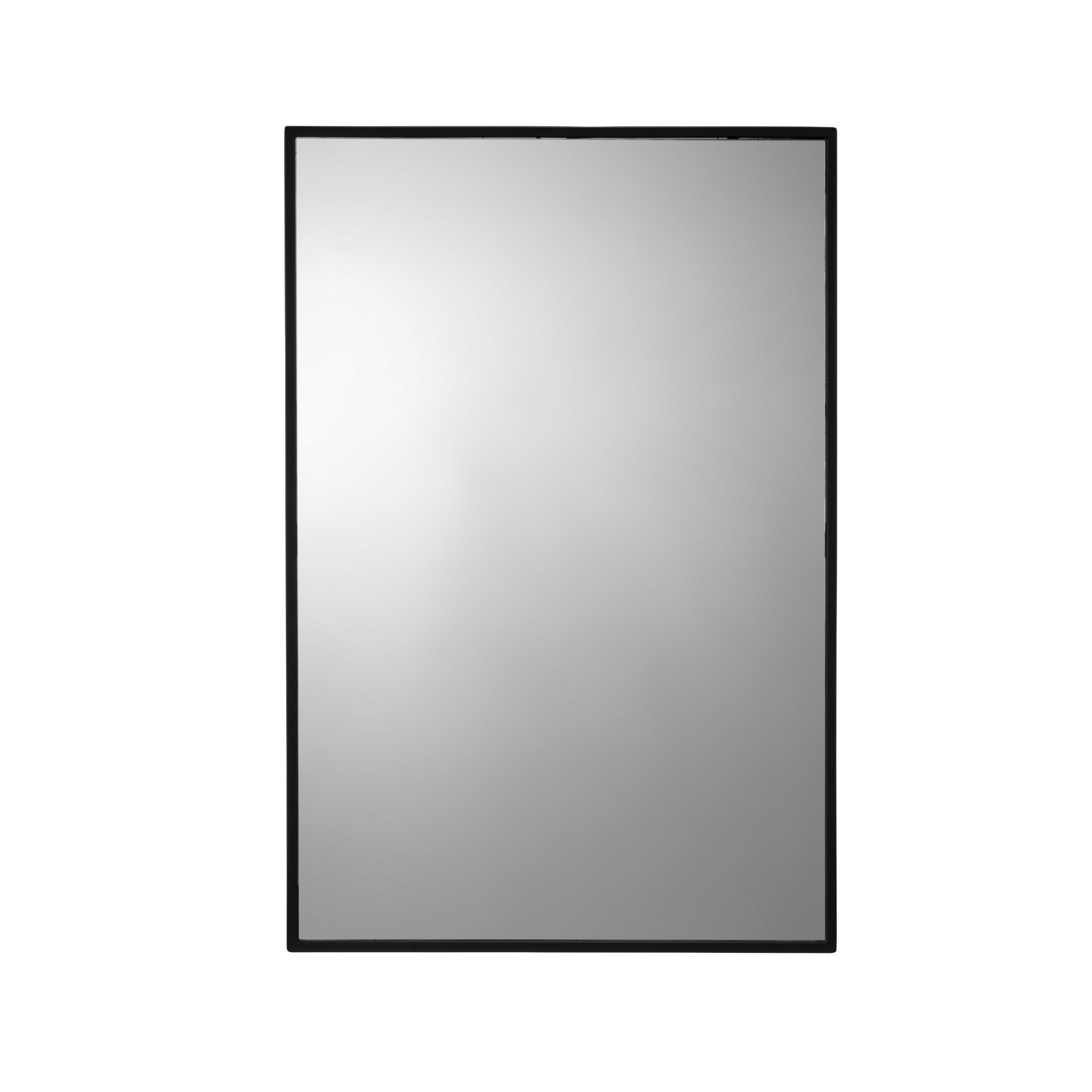 Black - Croydex - 60 x 40cm Rectangular Mirror with Hidden Shelves - 3