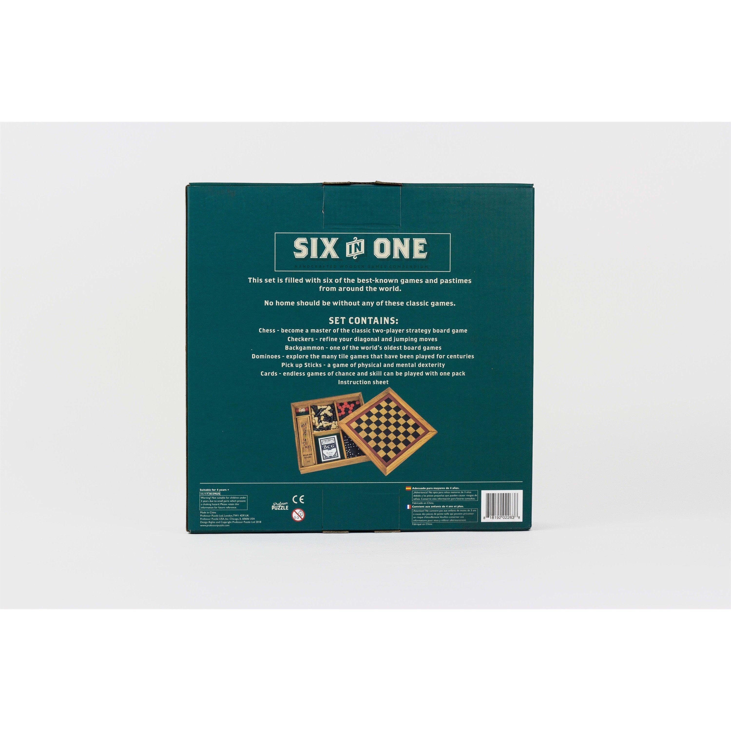 Merchandise - Professor Puzzle - Wooden Games Workshop - Six in One - 3