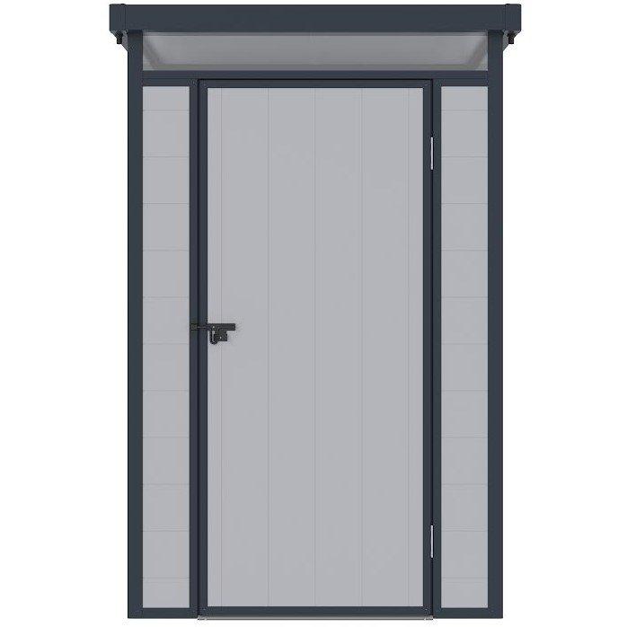 Grey - Store More - Lotus Curo Pent Plastic Shed - 4