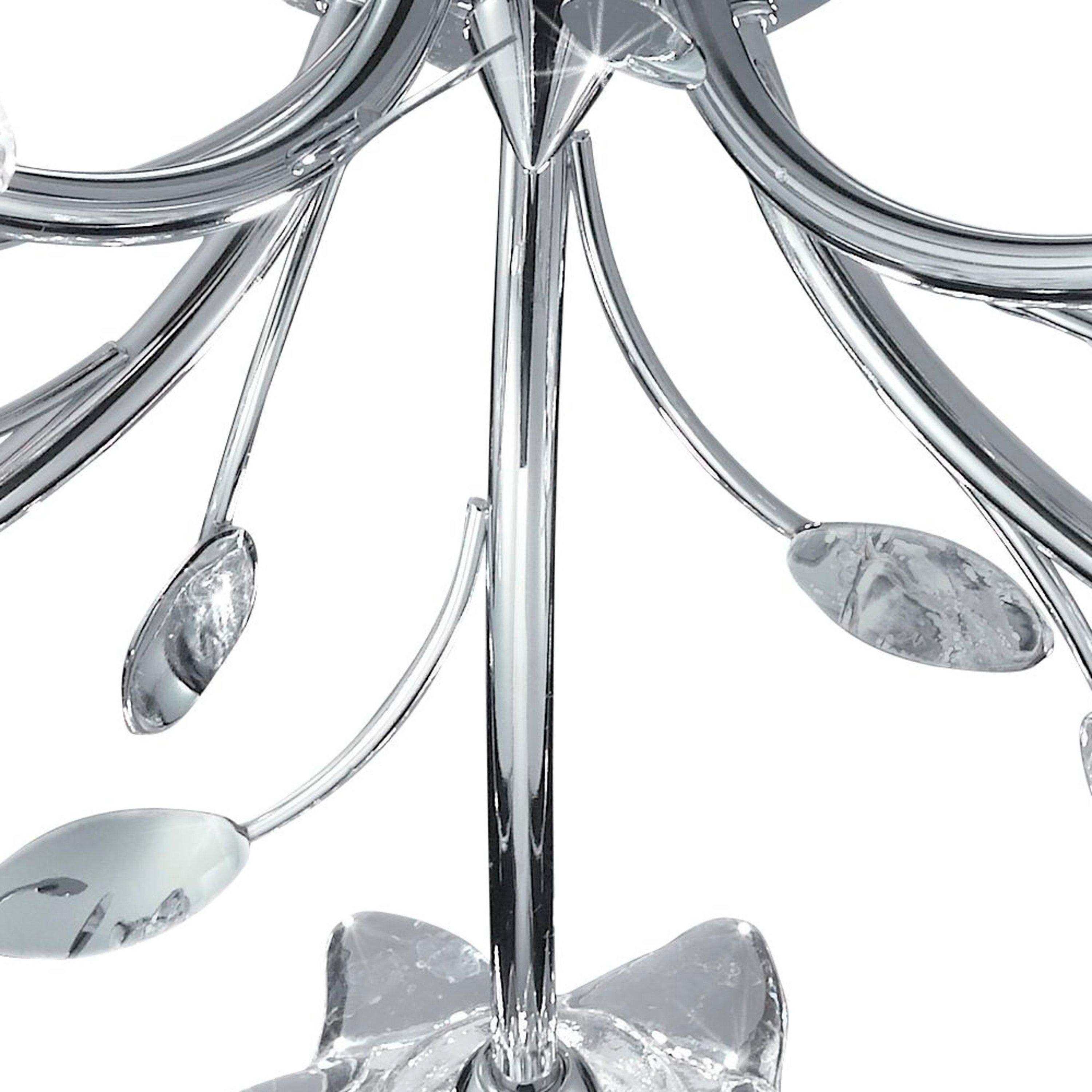 Chrome - Lighting Collection - Bloom 5Lt Semi-Flush - Chrome & Clear Glass - 4