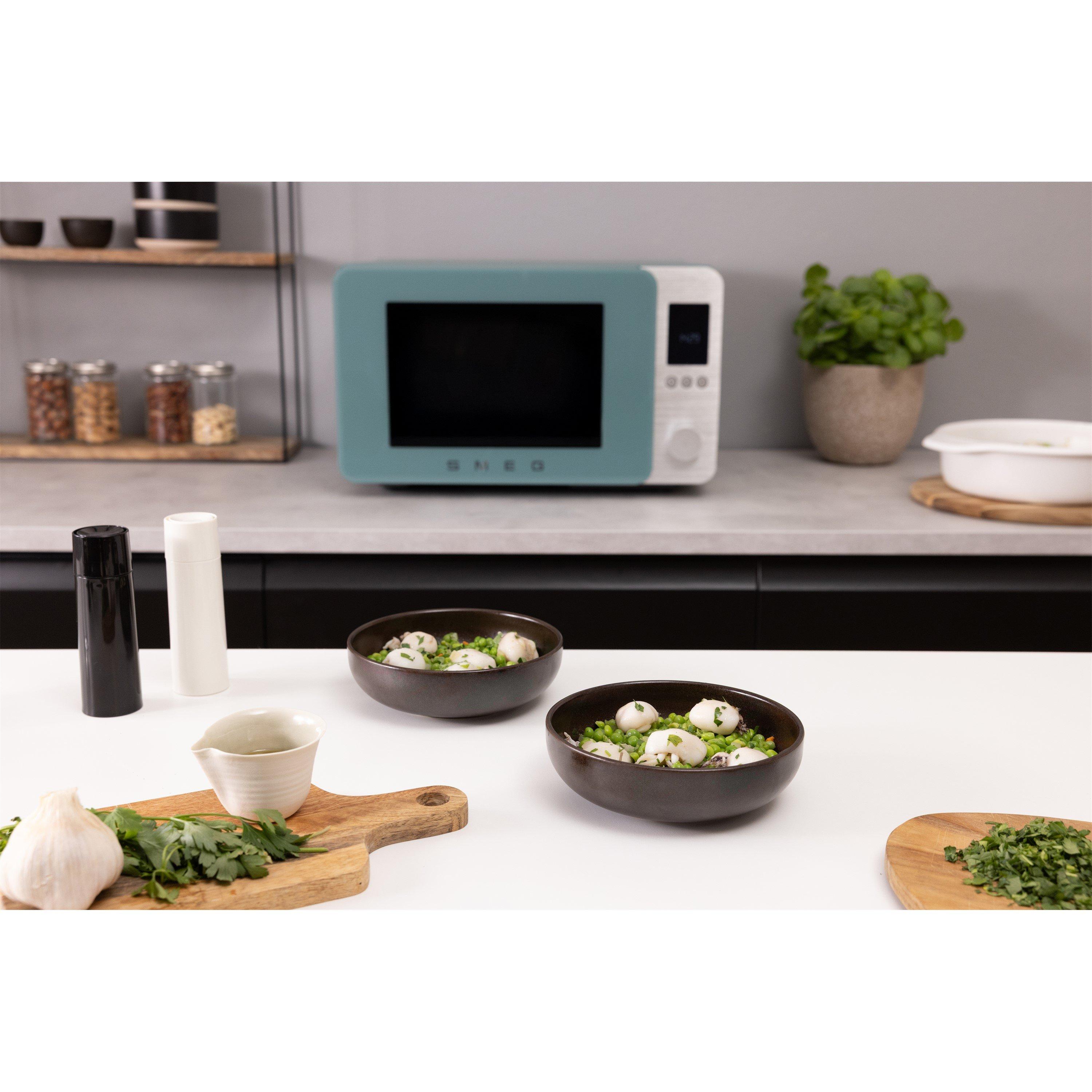 Emerald Green - Smeg - Smeg 4-in-1 Microwave with Oven Air Fry & Grill - 11