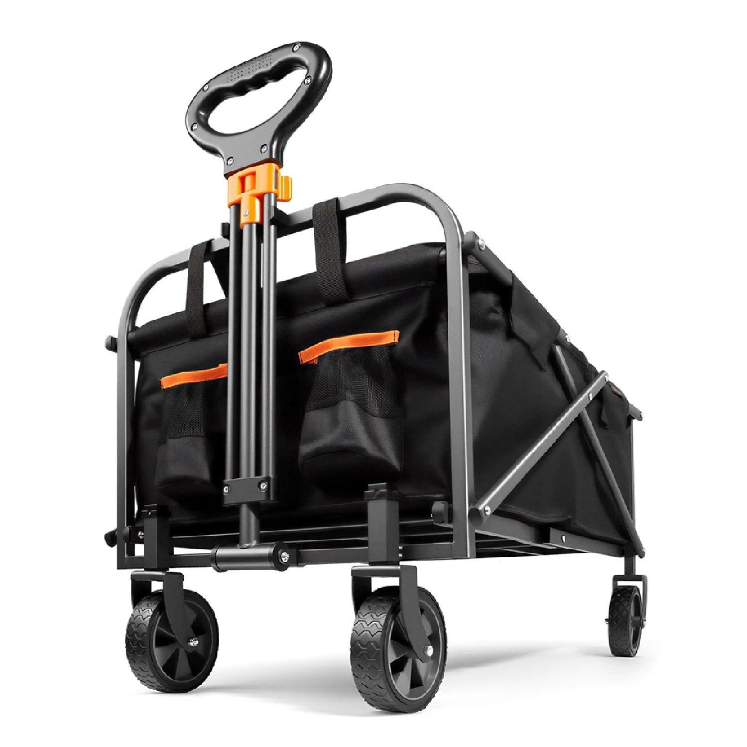 Black - VonHaus - 70L Folding Garden Trolley - 1