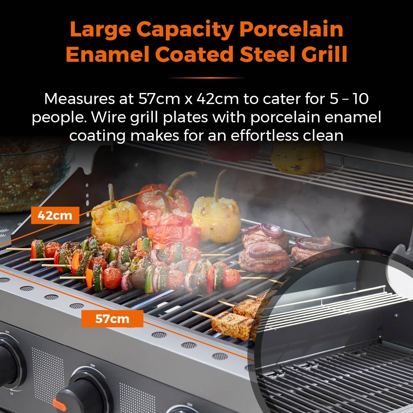 Black - Tower - Stealth Plus Three Burner BBQ w/Side Burner - 4