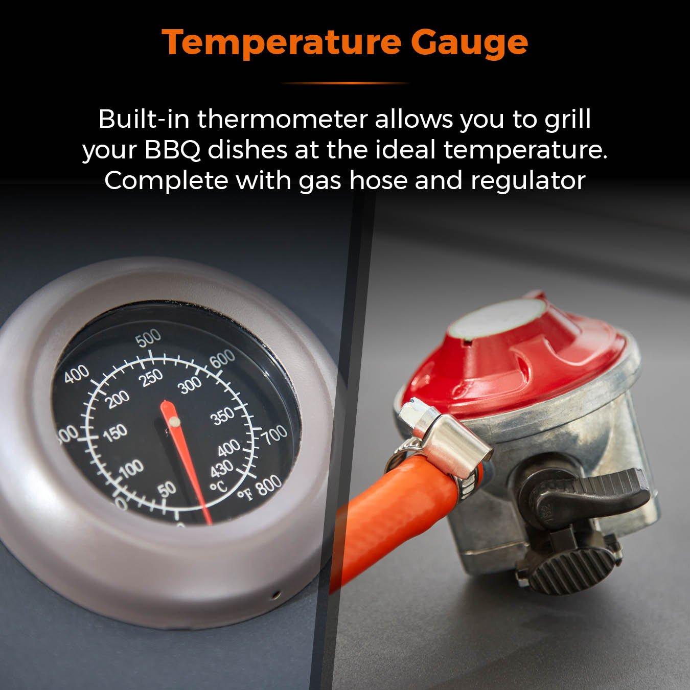 Black - Tower - Stealth Plus Three Burner BBQ w/Side Burner - 6