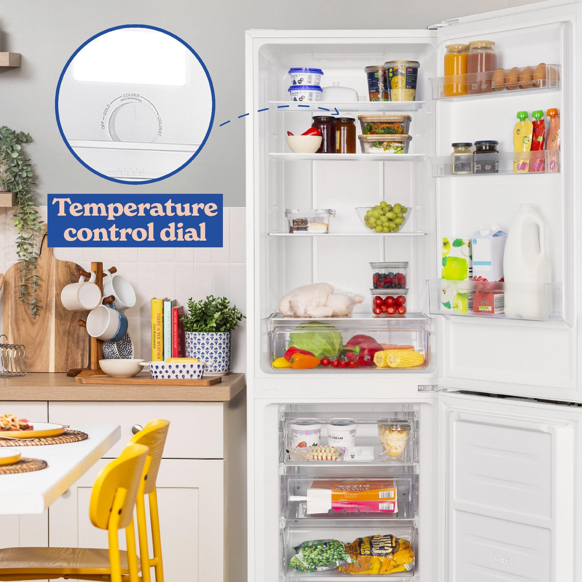 White - Russell Hobbs - RH181TNF552E2W 247L 50/50 Fridge Freezer - 7