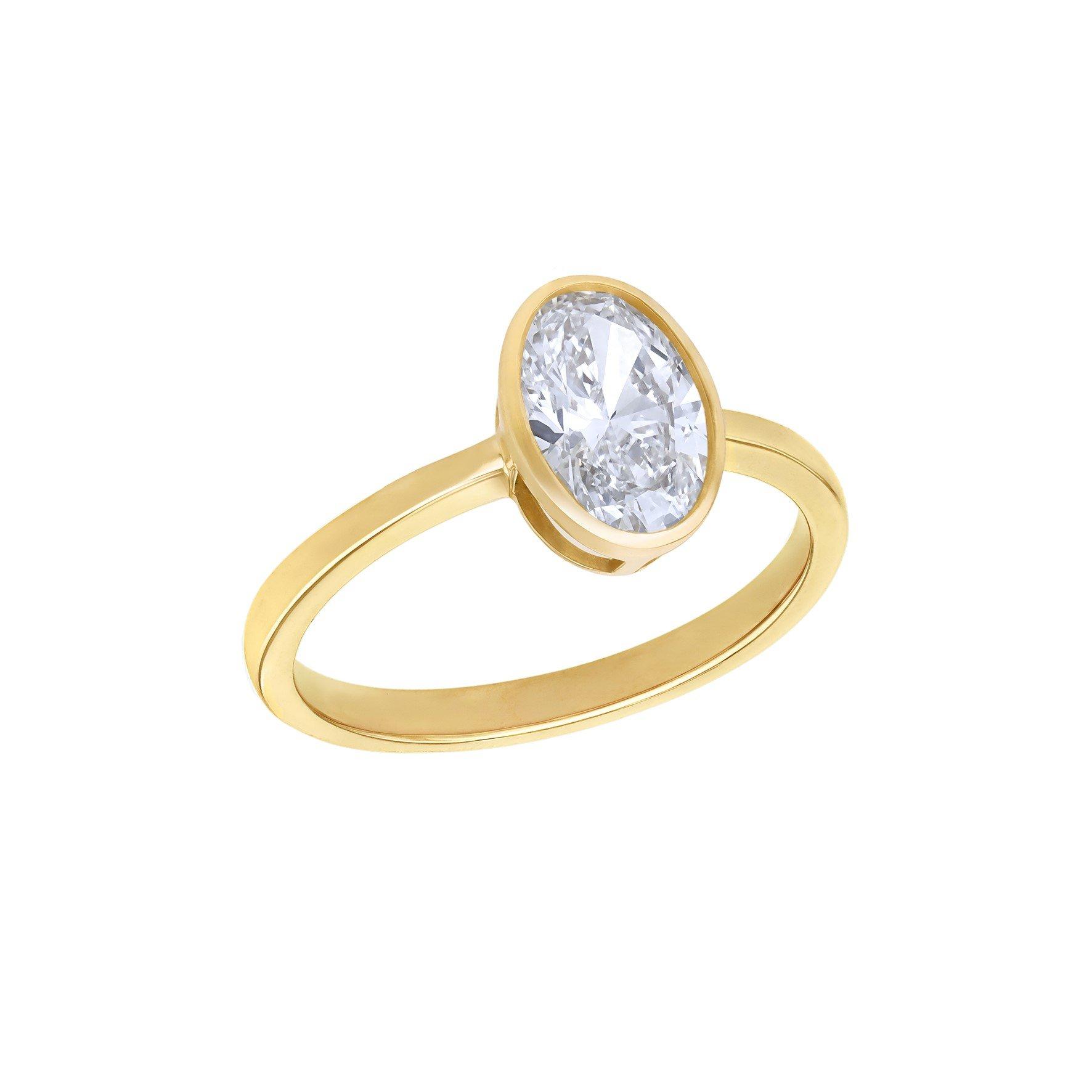 Yellow Gold - Be You - 9ct Gold 1ct Teardrop Lab Created Diamond Ring - 1