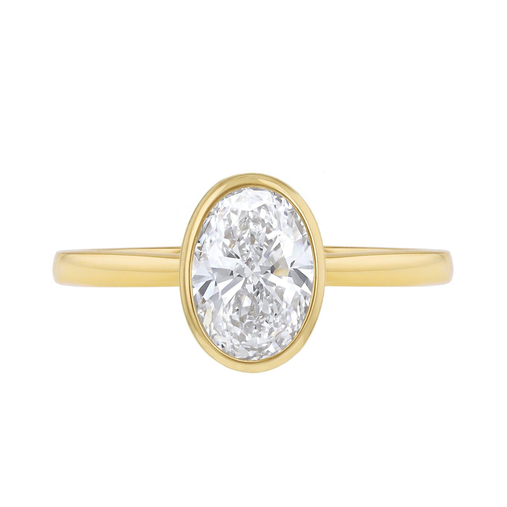 Yellow Gold - Be You - 9ct Gold 1ct Teardrop Lab Created Diamond Ring - 2