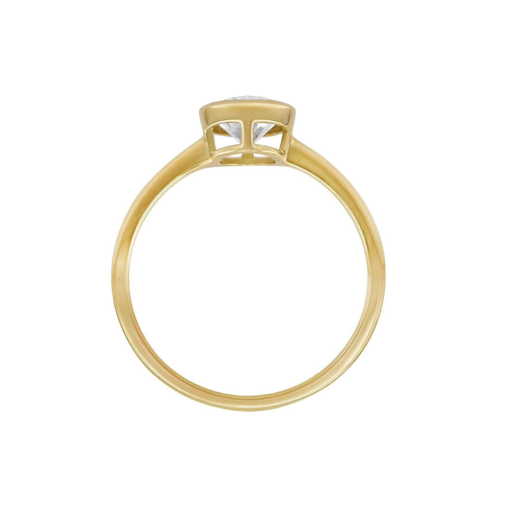 Yellow Gold - Be You - 9ct Gold 1ct Teardrop Lab Created Diamond Ring - 3