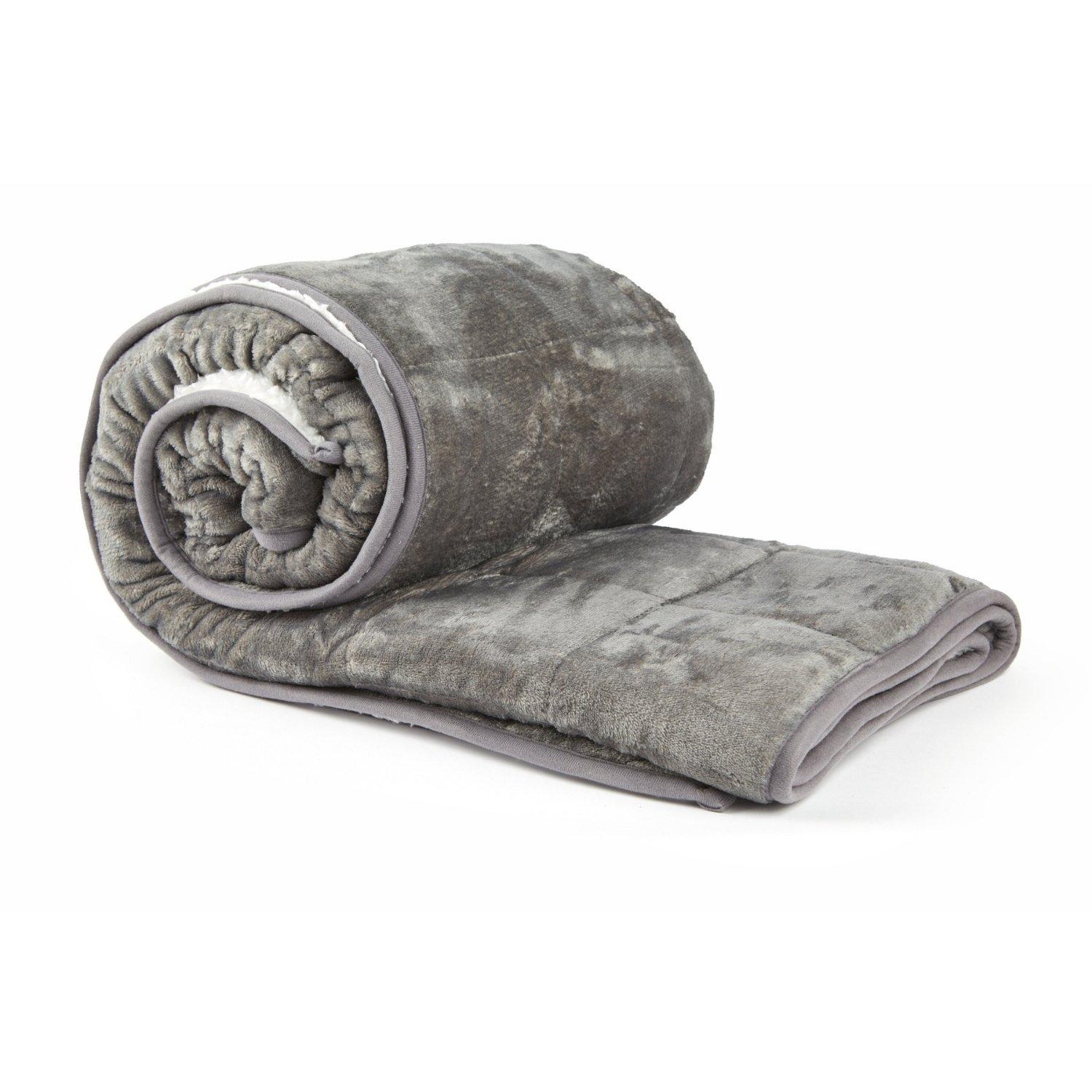 Grey - Emma Barclay - Weighted Throw Blanket Sherpa Heavy Warm - 6