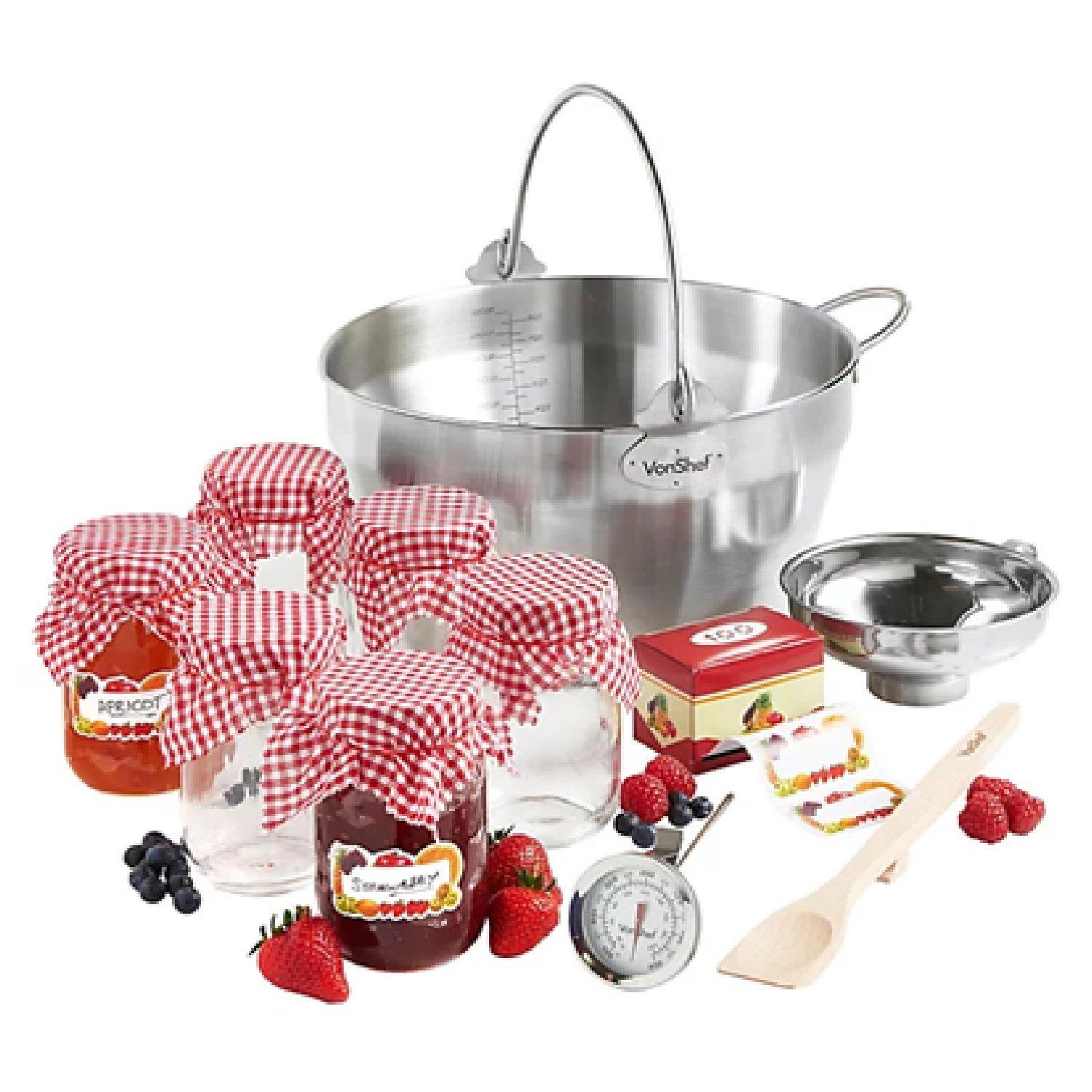 Silver - VonShef - 9L Maslin Pan & Jam Set - 1